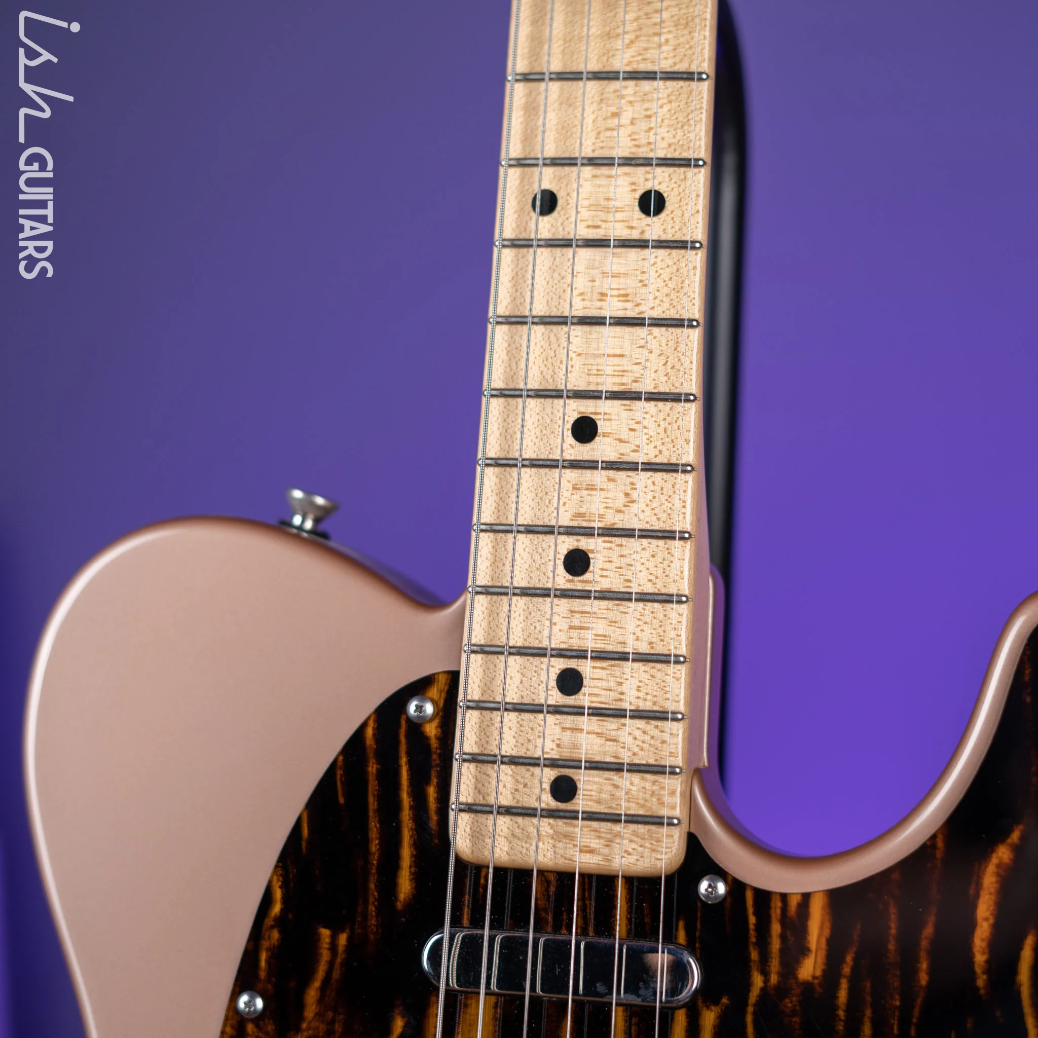 2012 D'Pergo Semi-Hollow Limited Aged Bakersfield Tele Calais Coral - Image 6