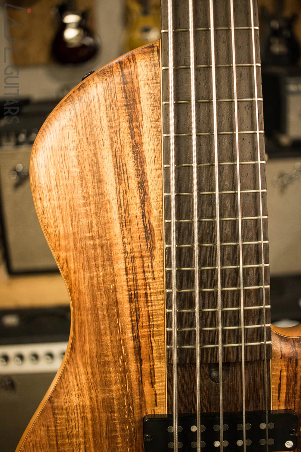 Elrick Singlecut Neck Through Bass Guitar Wenge Neck - Image 3