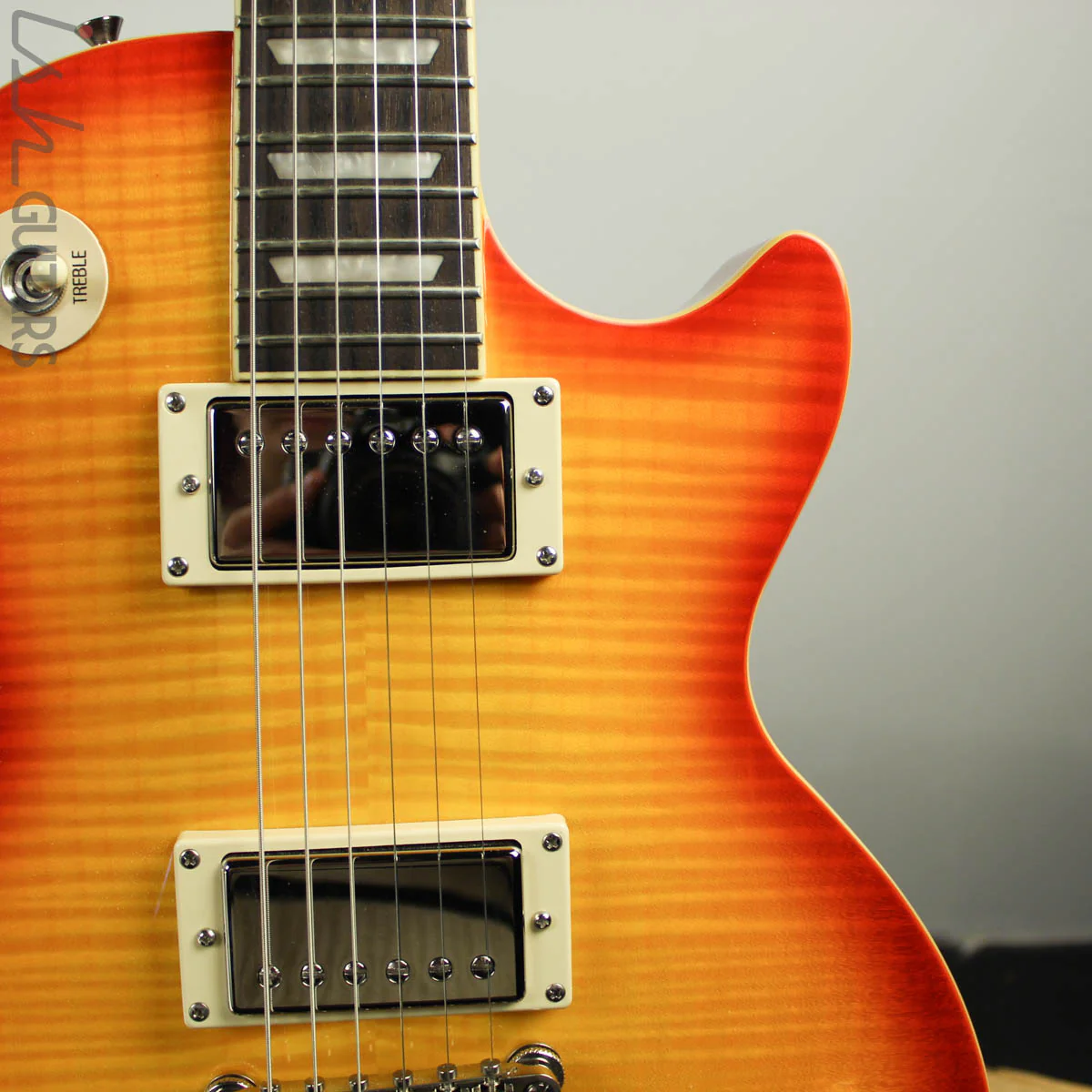 2003 Epiphone 1960 Tribute Plus Les Paul Cherry Sunburst - Image 3