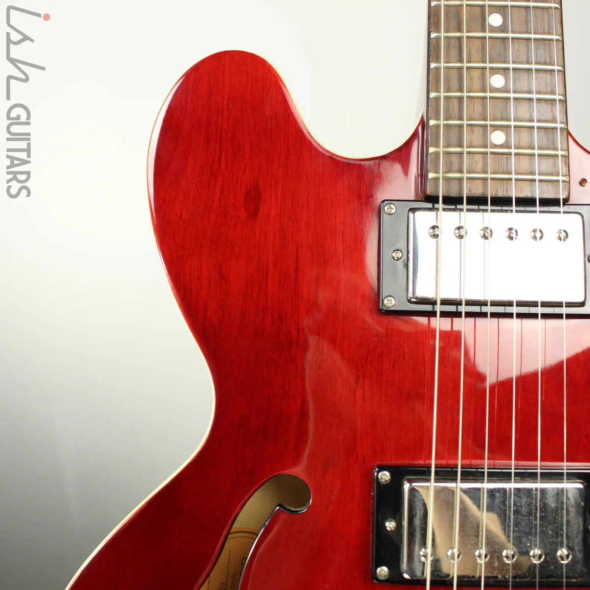 2009 Epiphone Dot ES-335 Semi Hollow Cherry Red - Image 3