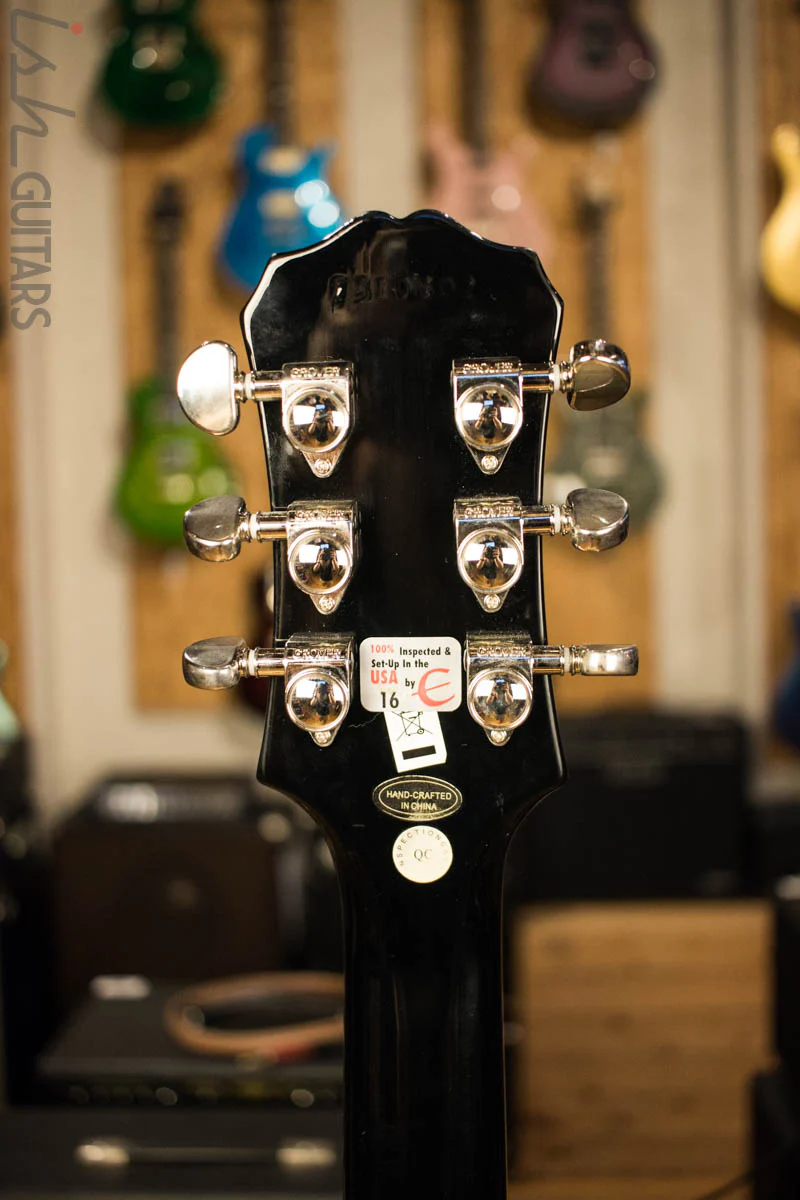Epiphone Les Paul 1960 Tribute Plus Midnight Ebony Electric Guitar - Image 9