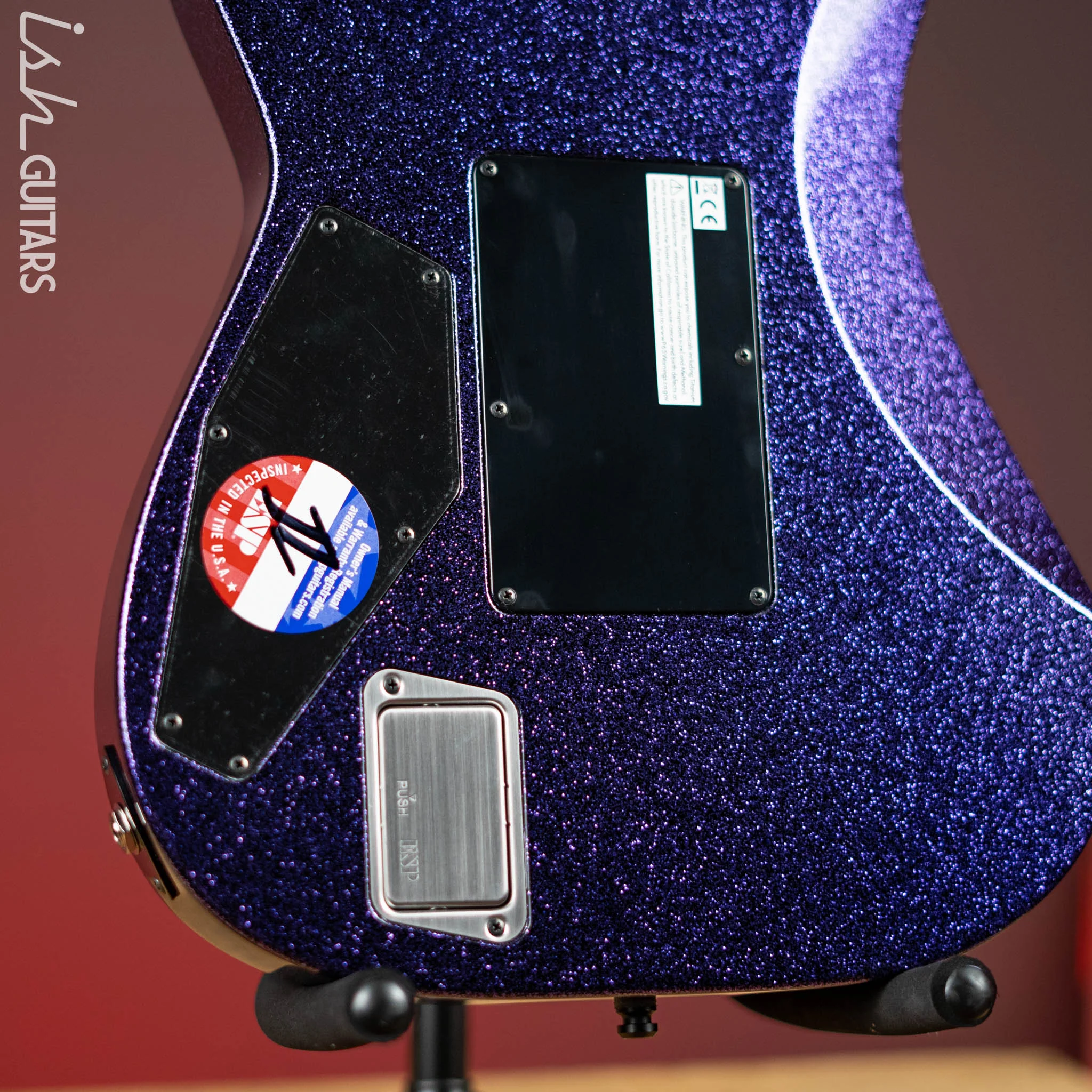 ESP KH-2 Kirk Hammett Signature Electric Guitar Purple Sparkle - Image 10