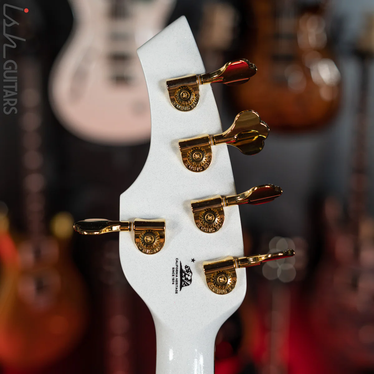 Ernie Ball Music Man BFR Crescendo Bongo 5 HH Bass White Sparkle Gloss - Image 11
