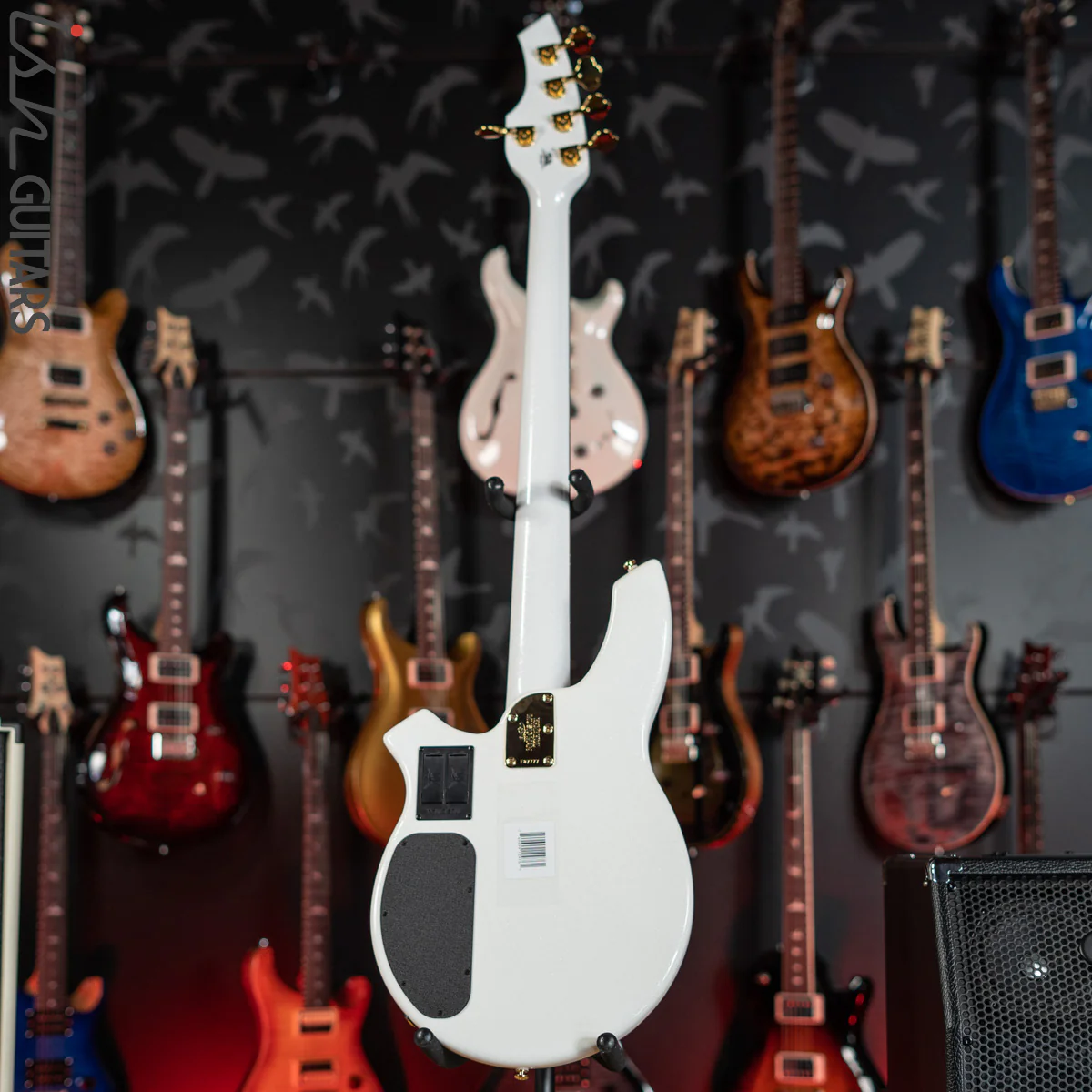 Ernie Ball Music Man BFR Crescendo Bongo 5 HH Bass White Sparkle Gloss - Image 7