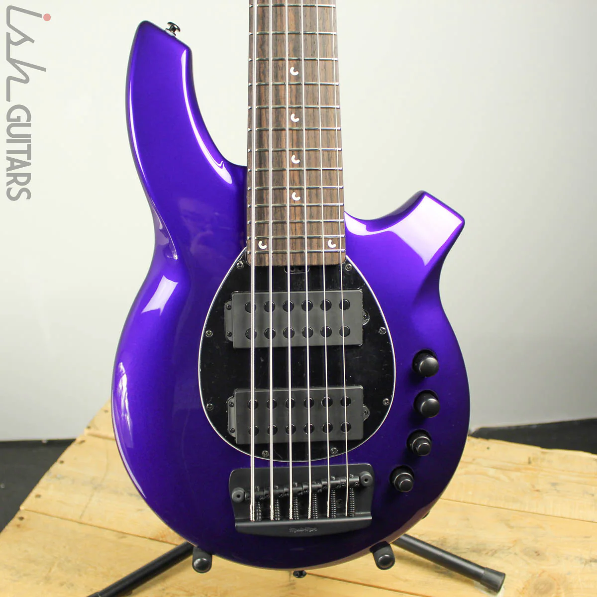 Ernie Ball Music Man Bongo 6 HH Firemist Purple - Image 2