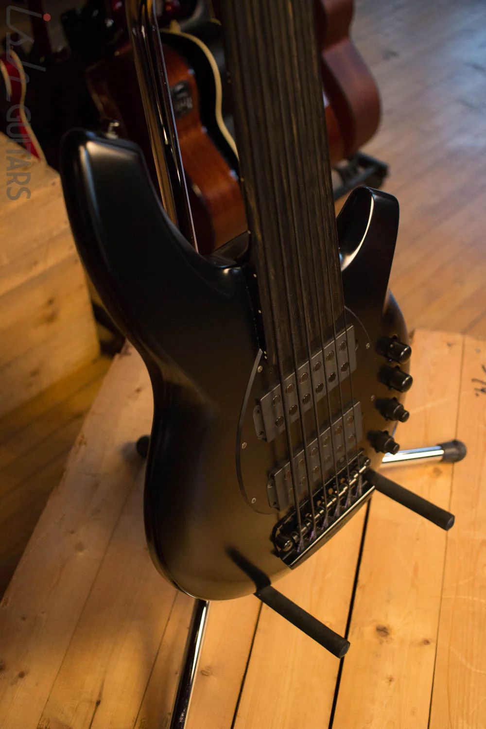 Ernie Ball Music Man Bongo 6 HH Fretless Stealth - Image 5