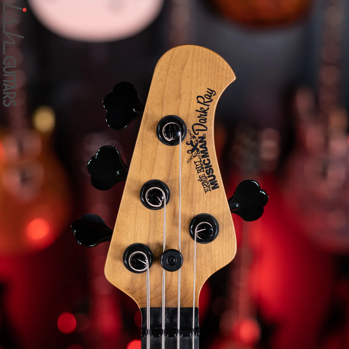 Ernie Ball Music Man DarkRay 4-String Bass Obsidian Black - Image 6