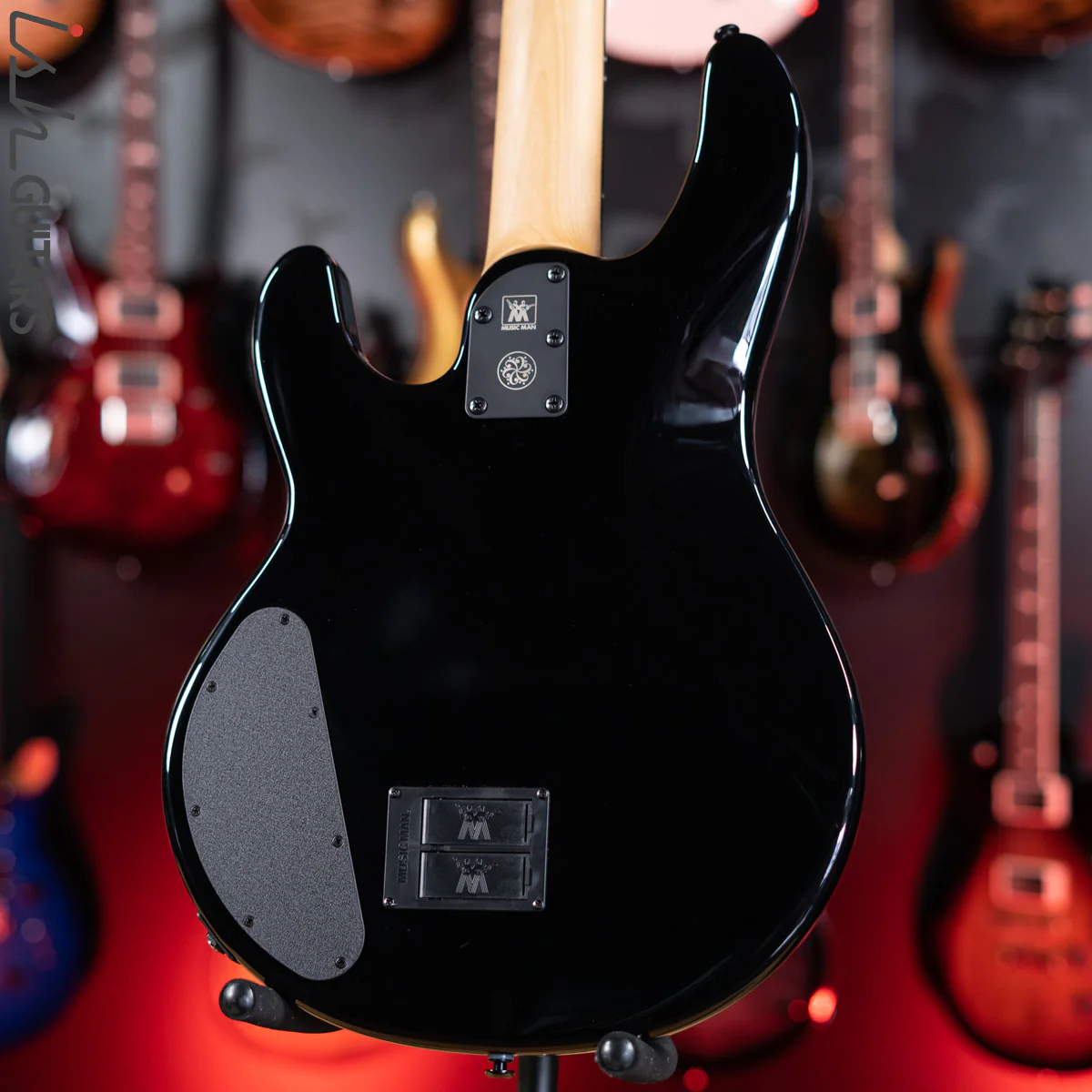 Ernie Ball Music Man DarkRay 4-String Bass Obsidian Black - Image 8