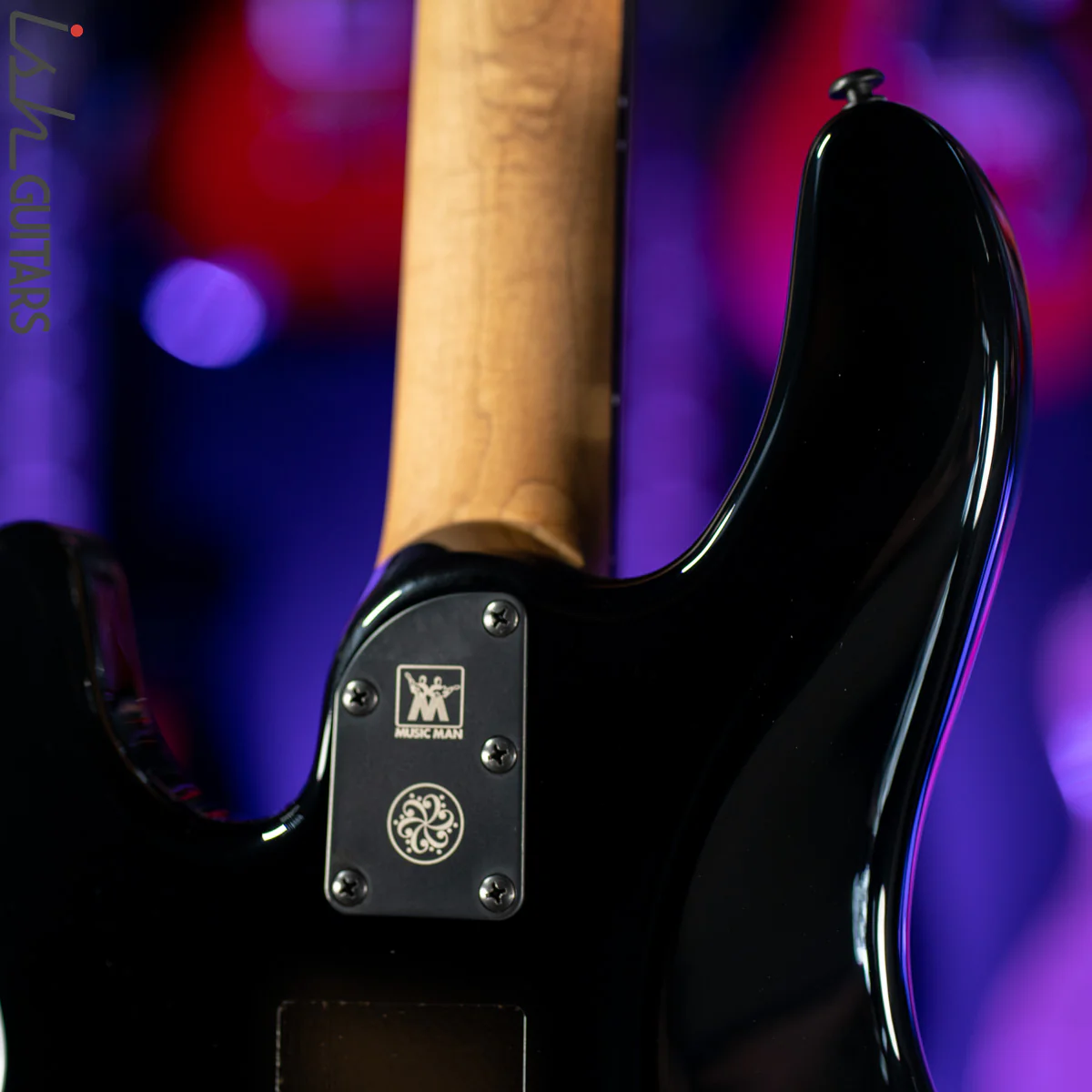 Ernie Ball Music Man DarkRay 4-String Bass Obsidian Black - Image 10