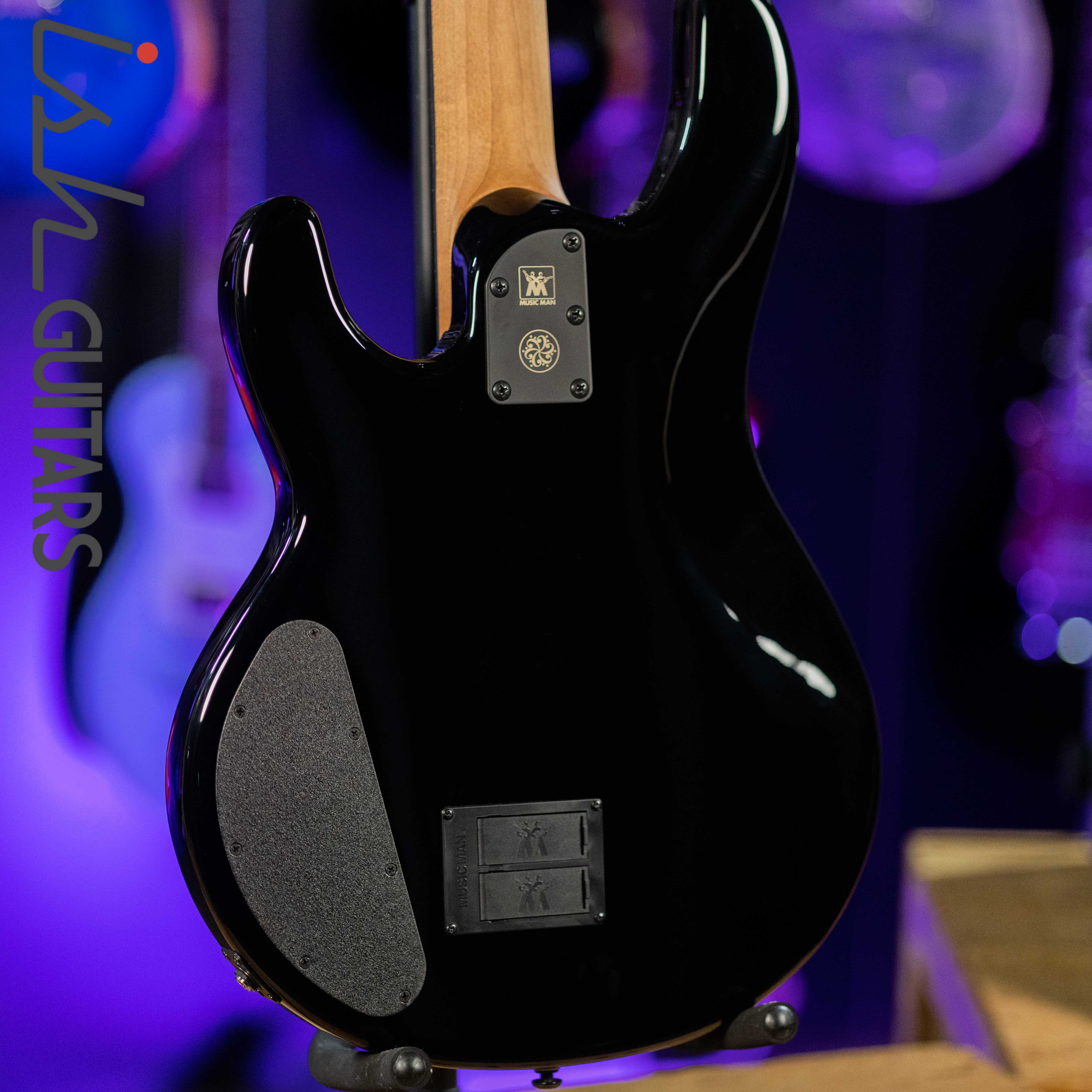 Ernie Ball Music Man DarkRay 4-String Bass Obsidian Black - Image 9