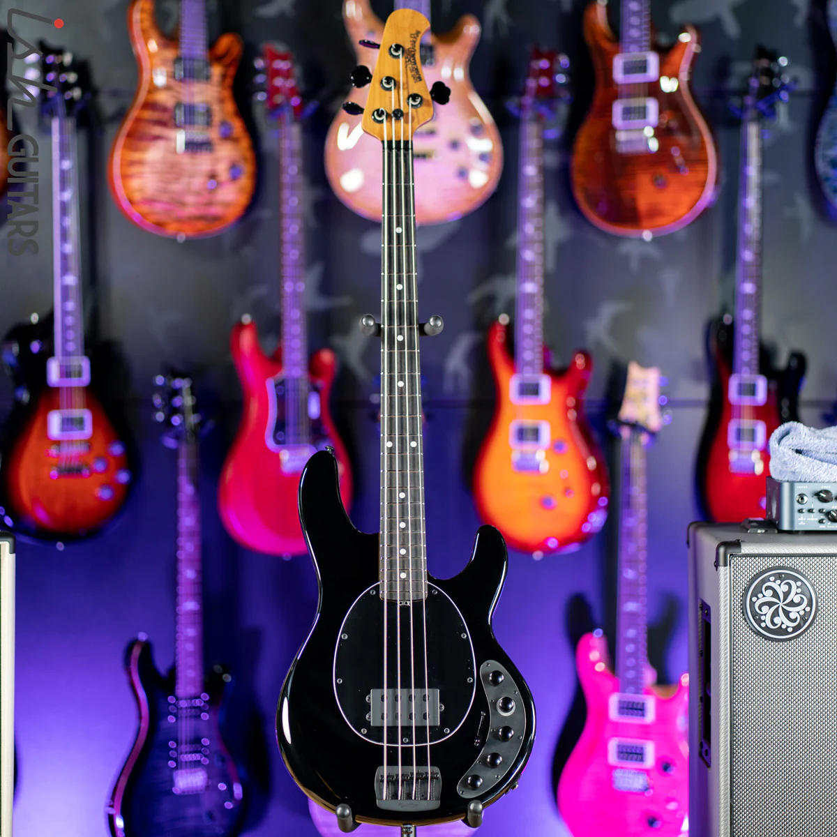 Ernie Ball Music Man DarkRay 4-String Bass Obsidian Black - Image 2