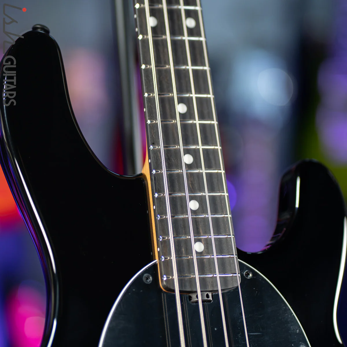 Ernie Ball Music Man DarkRay 4-String Bass Obsidian Black - Image 5