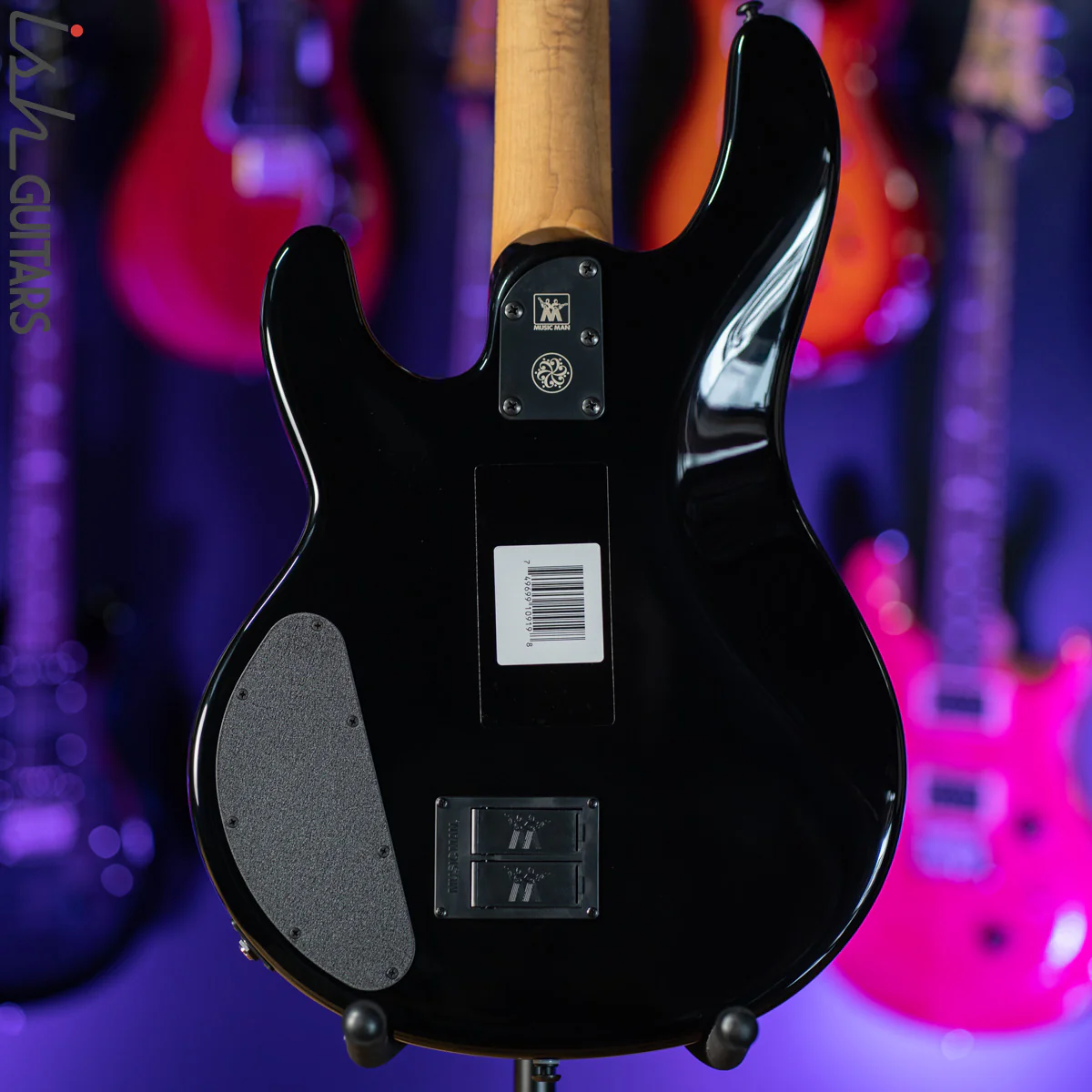 Ernie Ball Music Man DarkRay 4-String Bass Obsidian Black - Image 9