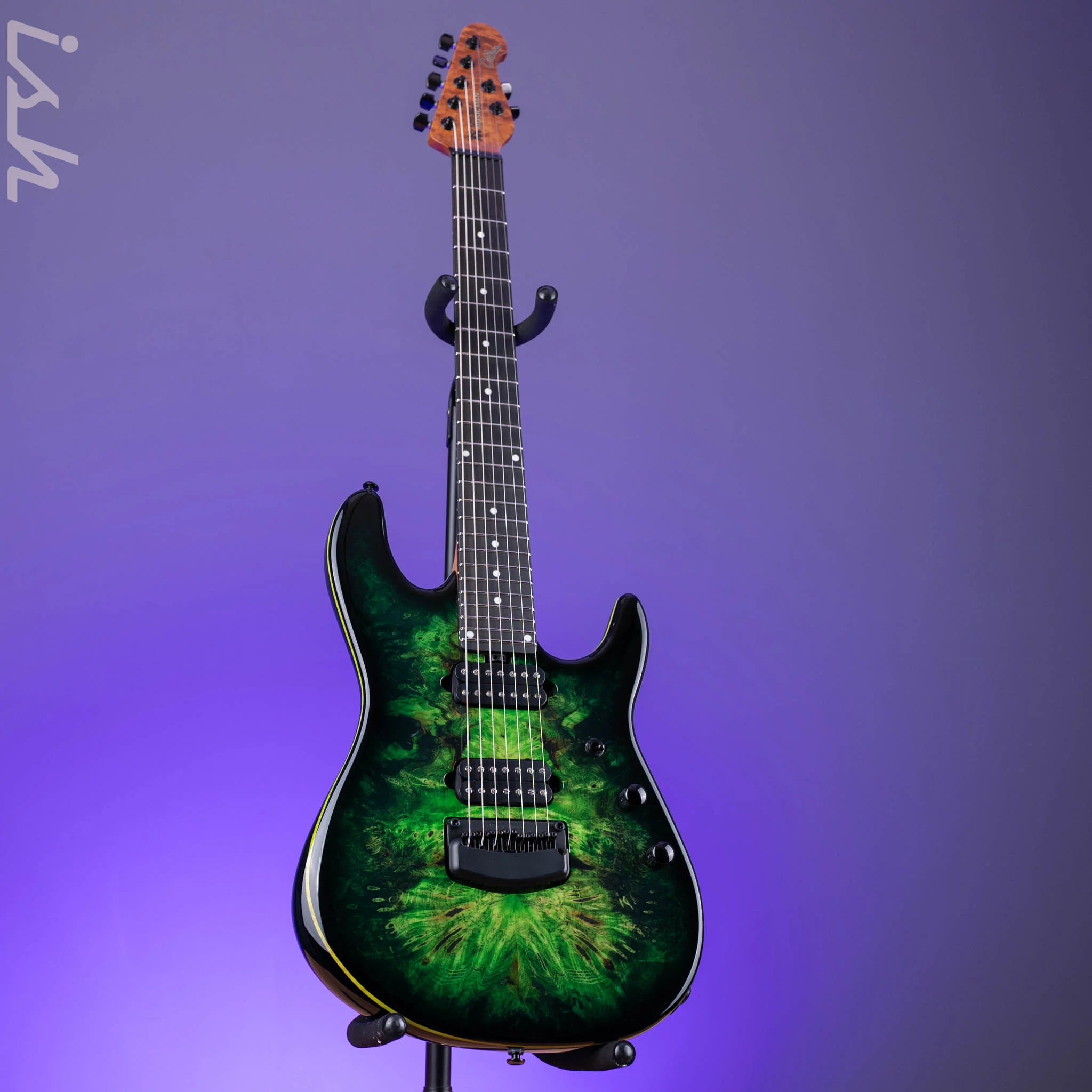 Ernie Ball Music Man Jason Richardson Cutlass HT 7-String Guitar Kokiri Forest Burl Top - Image 2