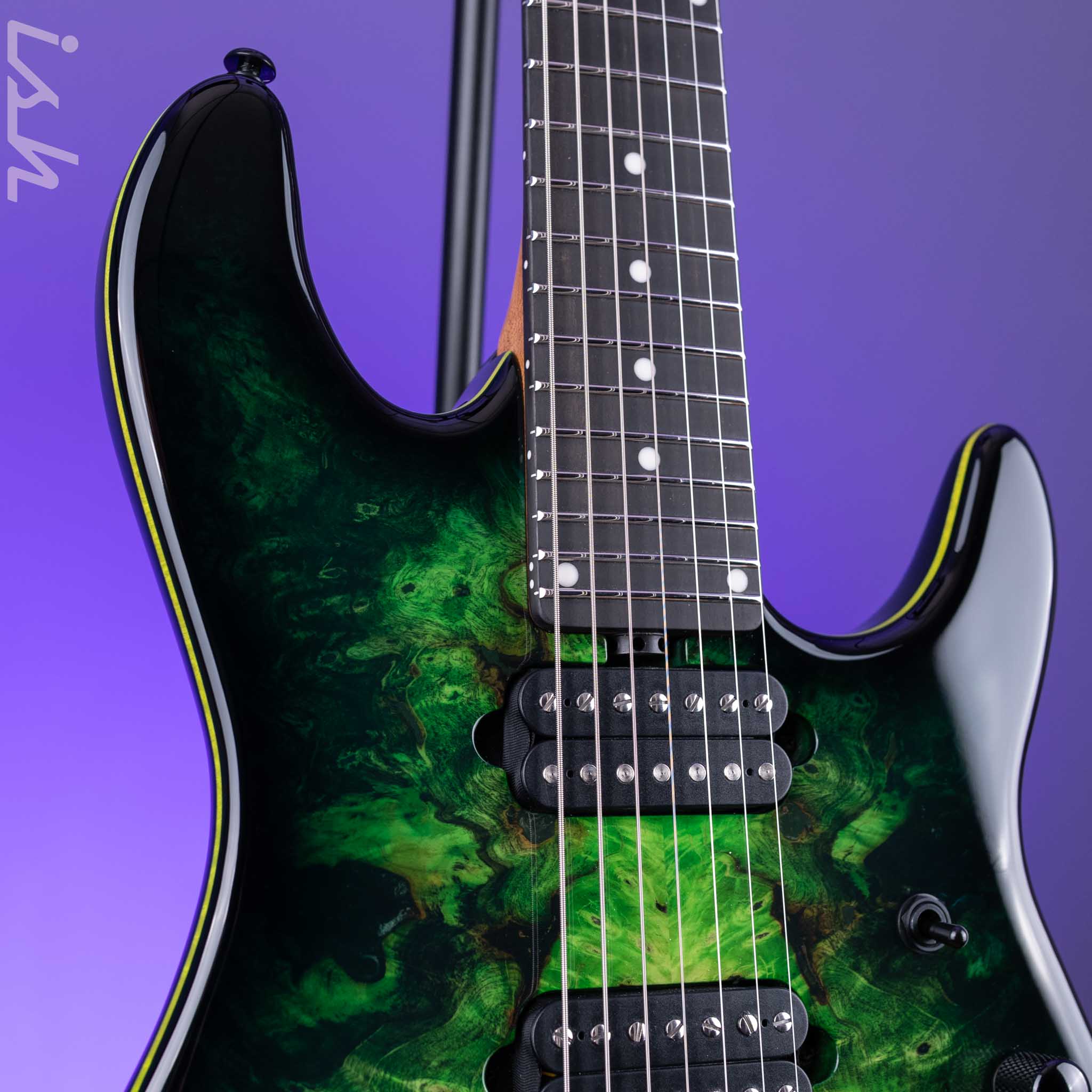 Ernie Ball Music Man Jason Richardson Cutlass HT 7-String Guitar Kokiri Forest Burl Top - Image 3