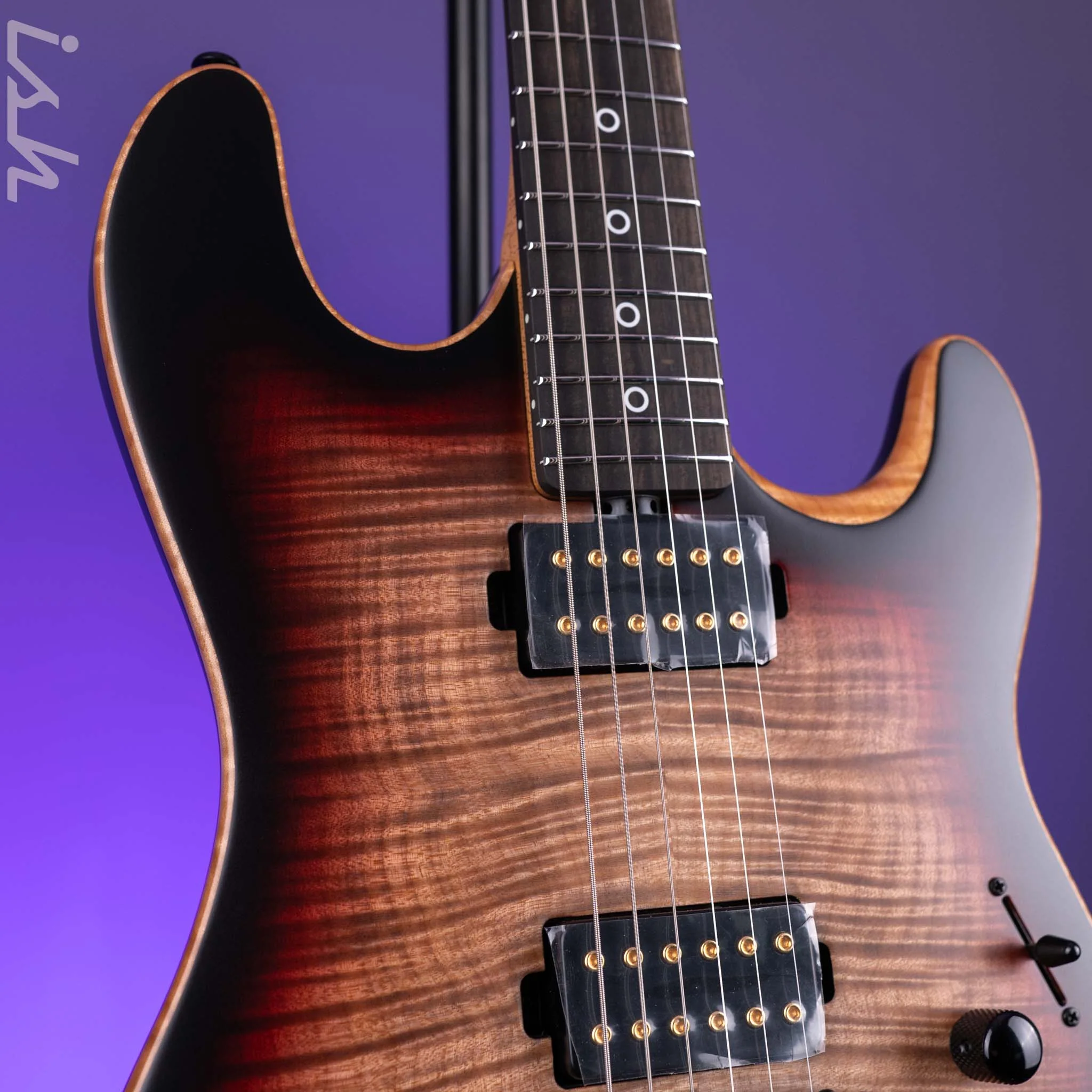 Ernie Ball Music Man Rabea Massaad Sabre HH Vileblood Burst - Image 3