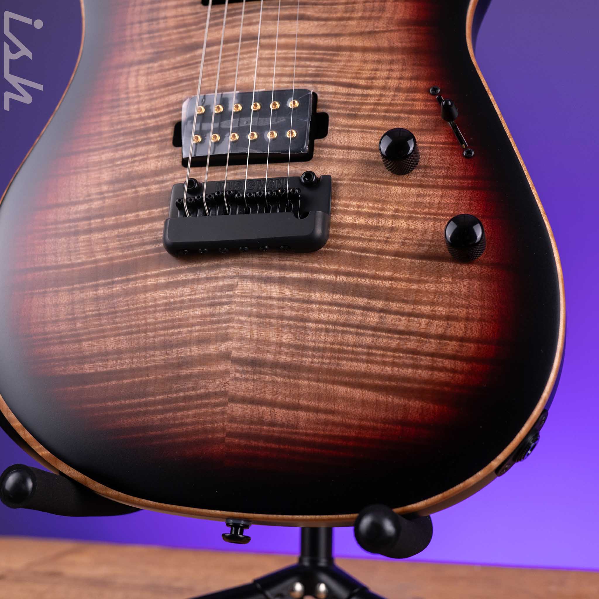Ernie Ball Music Man Rabea Massaad Sabre HH Vileblood Burst - Image 5