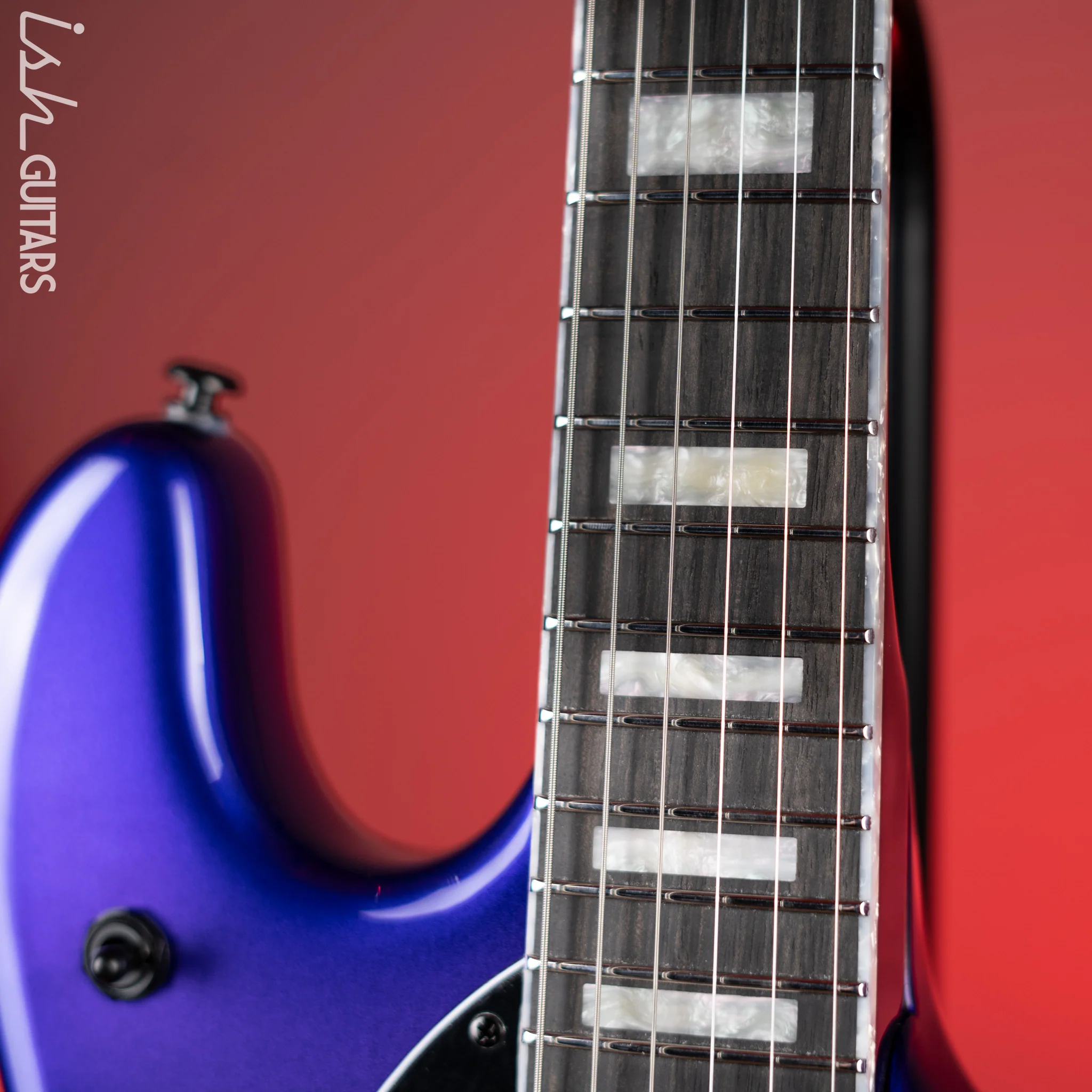 Ernie Ball Music Man Sting Ray HT Electric Guitar Plum Crazy Burst BFR - Image 5