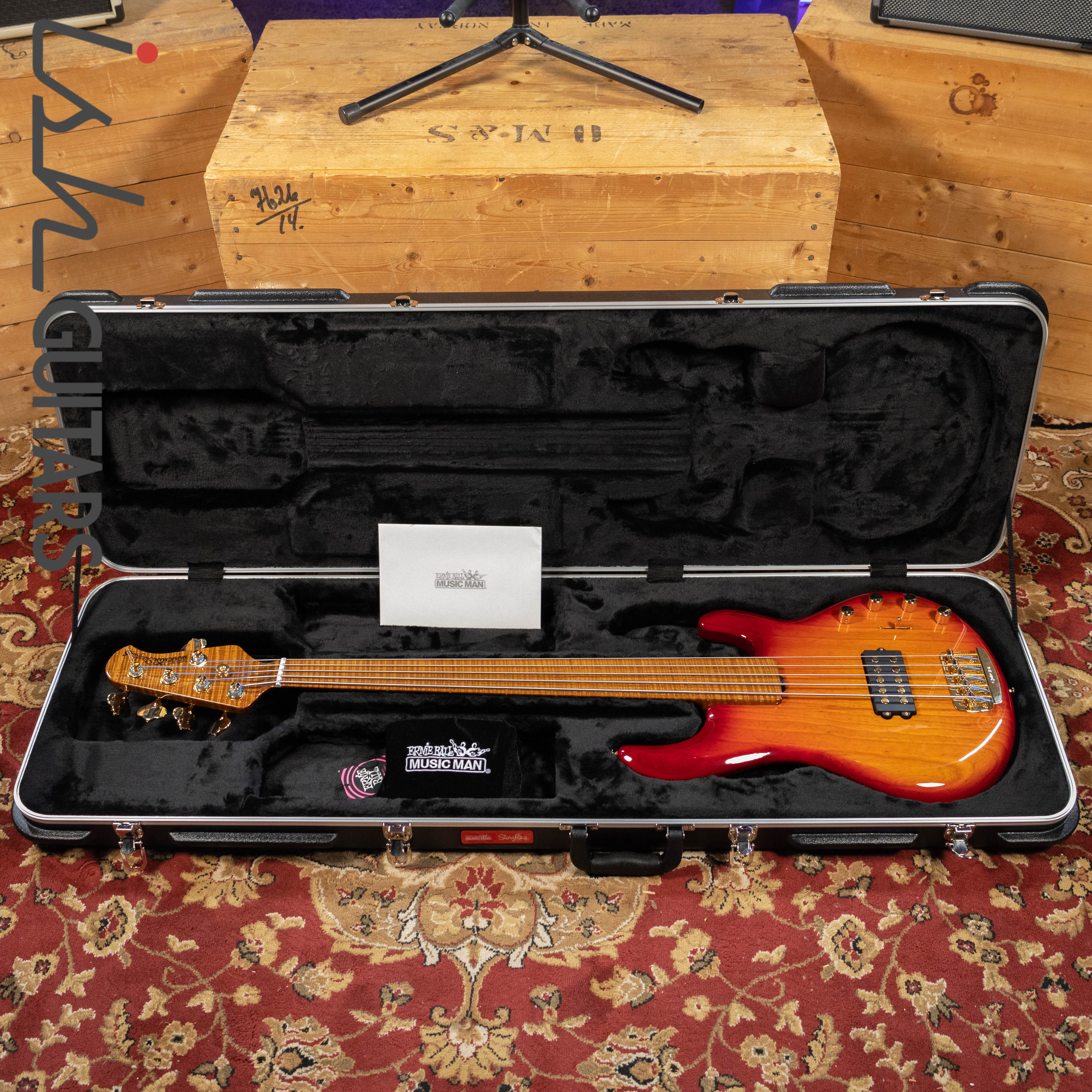 Ernie Ball Music Man BFR StingRay 5 Special Fretless Fuego - Image 10