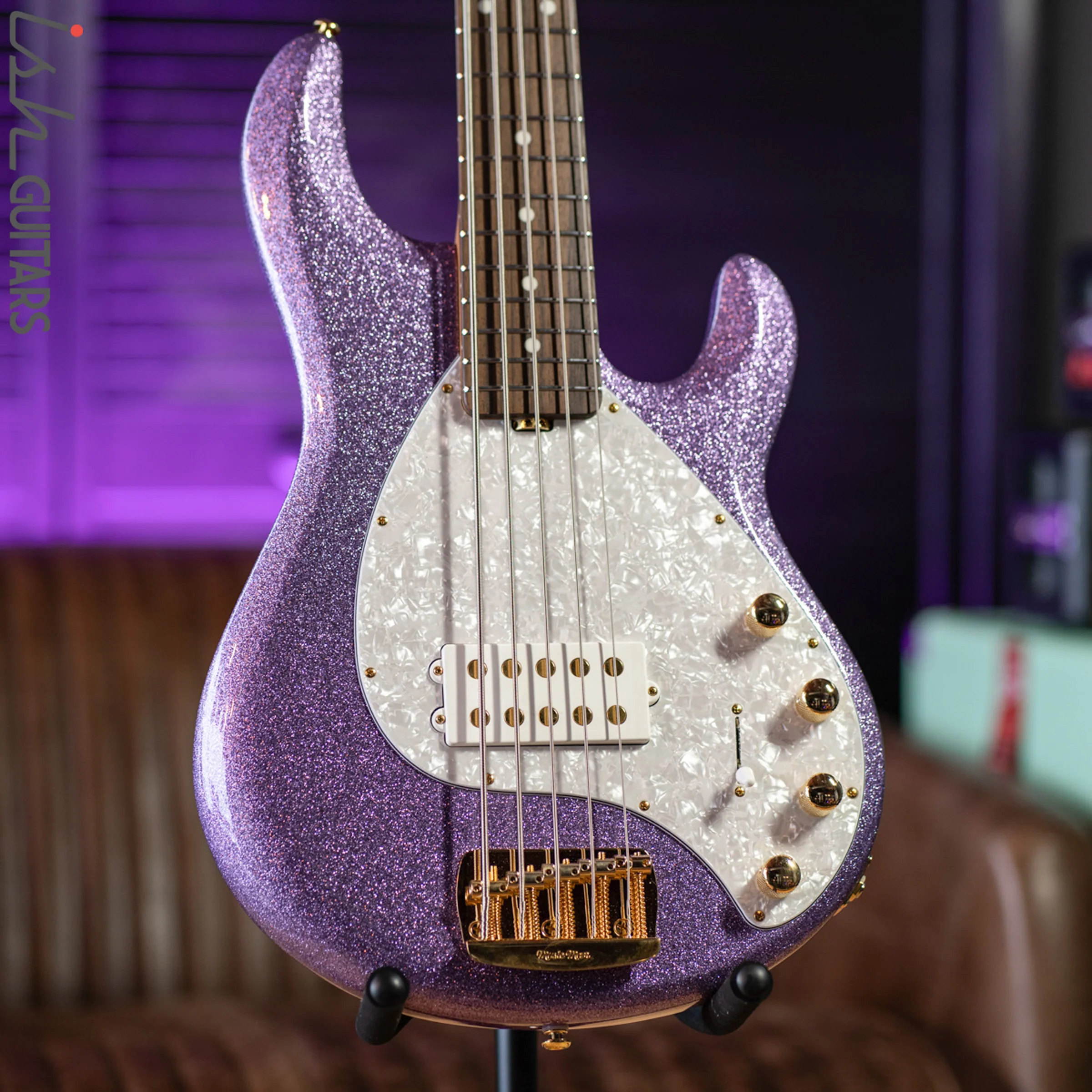 Ernie Ball Music Man Stingray 5 Special H Amethyst Sparkle Demo