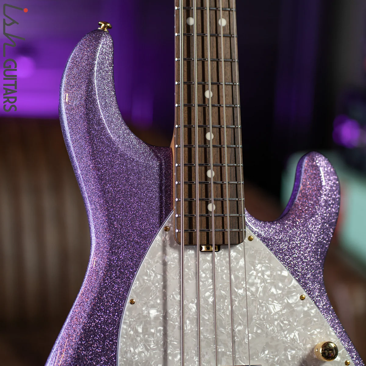 Ernie Ball Music Man Stingray 5 Special H Amethyst Sparkle Demo - Image 3