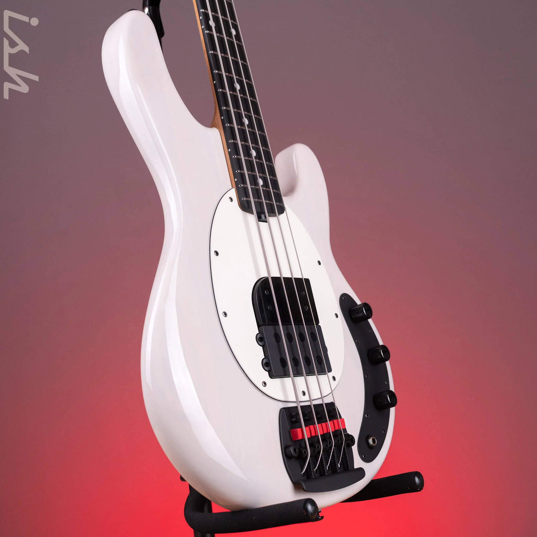 Ernie Ball Music Man Tim Commerford Artist Series StingRay Bass Fight Night White - Image 3