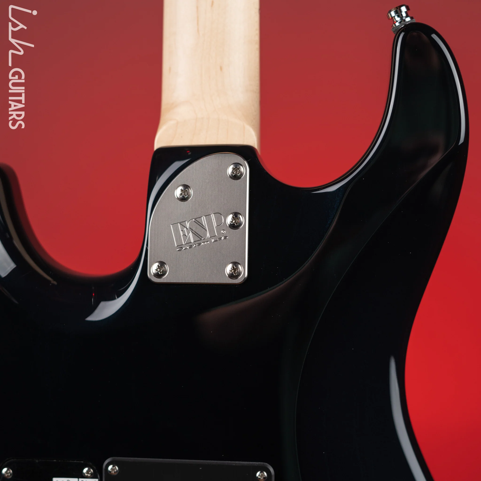 ESP Custom Shop Snapper CTM Burl Poplar Nebula Blue Burst Demo - Image 8