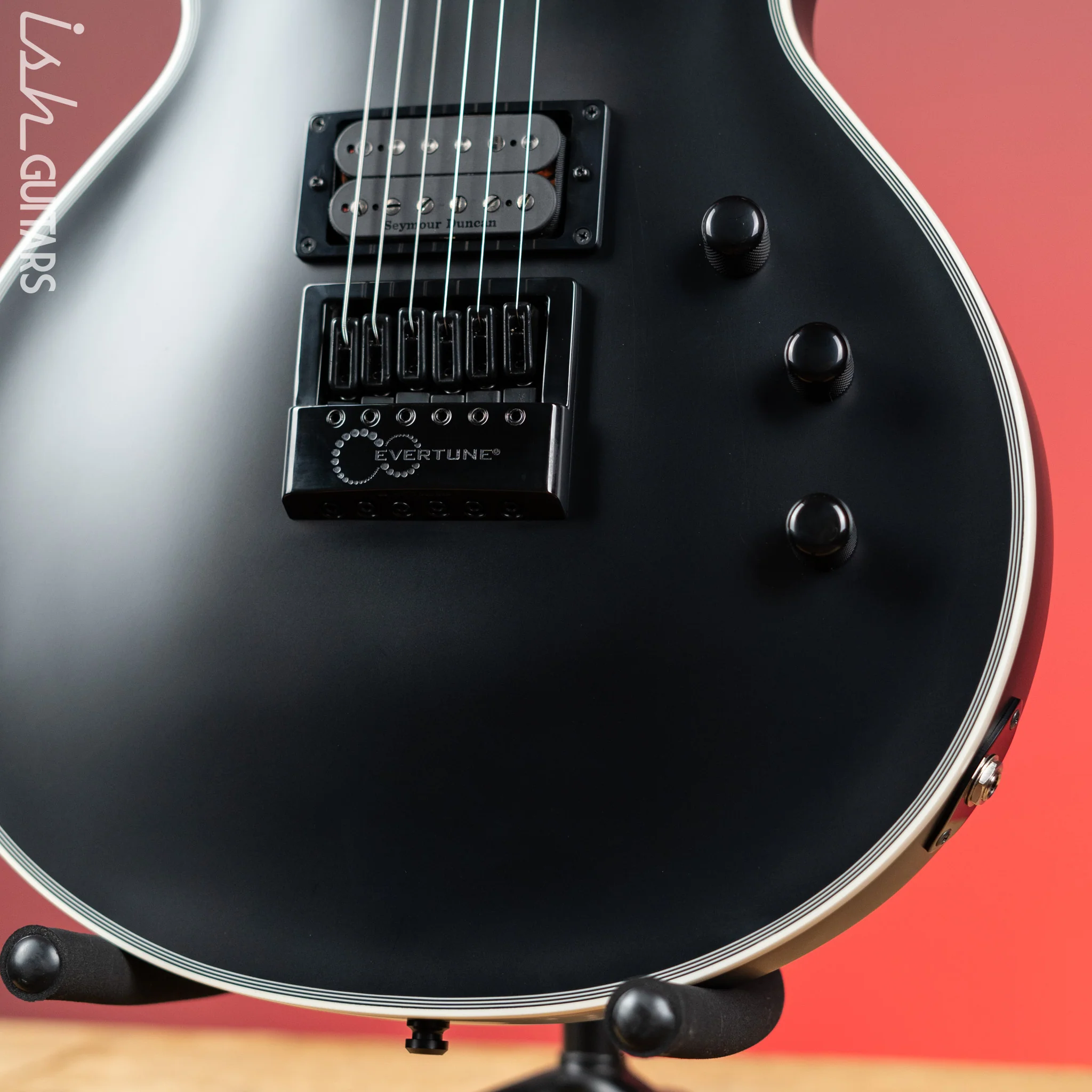 ESP E-II Eclipse EverTune Electric Guitar Black Satin Demo - Image 4