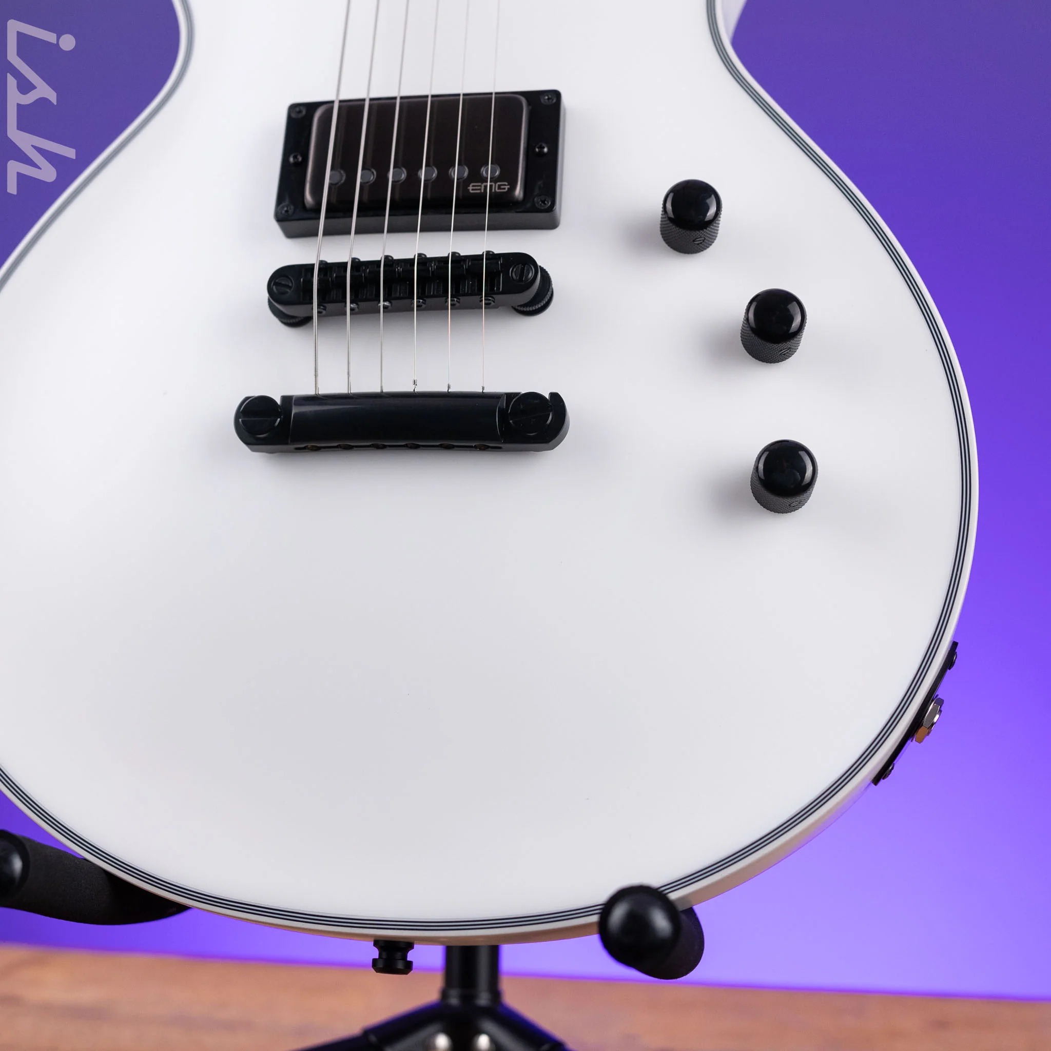 ESP Eclipse E-II Electric Guitar Snow White Satin - Image 4
