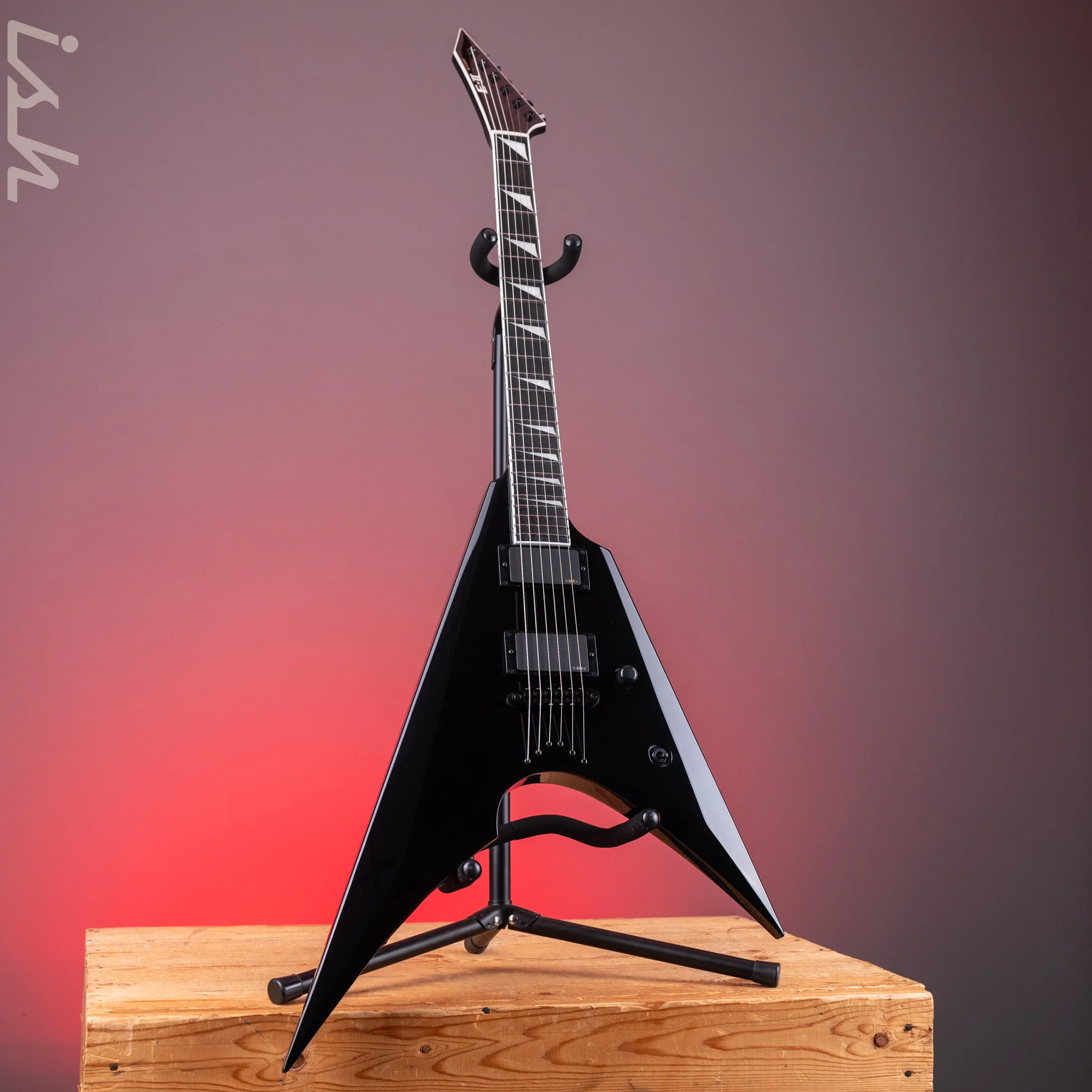 ESP ESP E-II Arrow NT Electric Guitar Black - Image 2