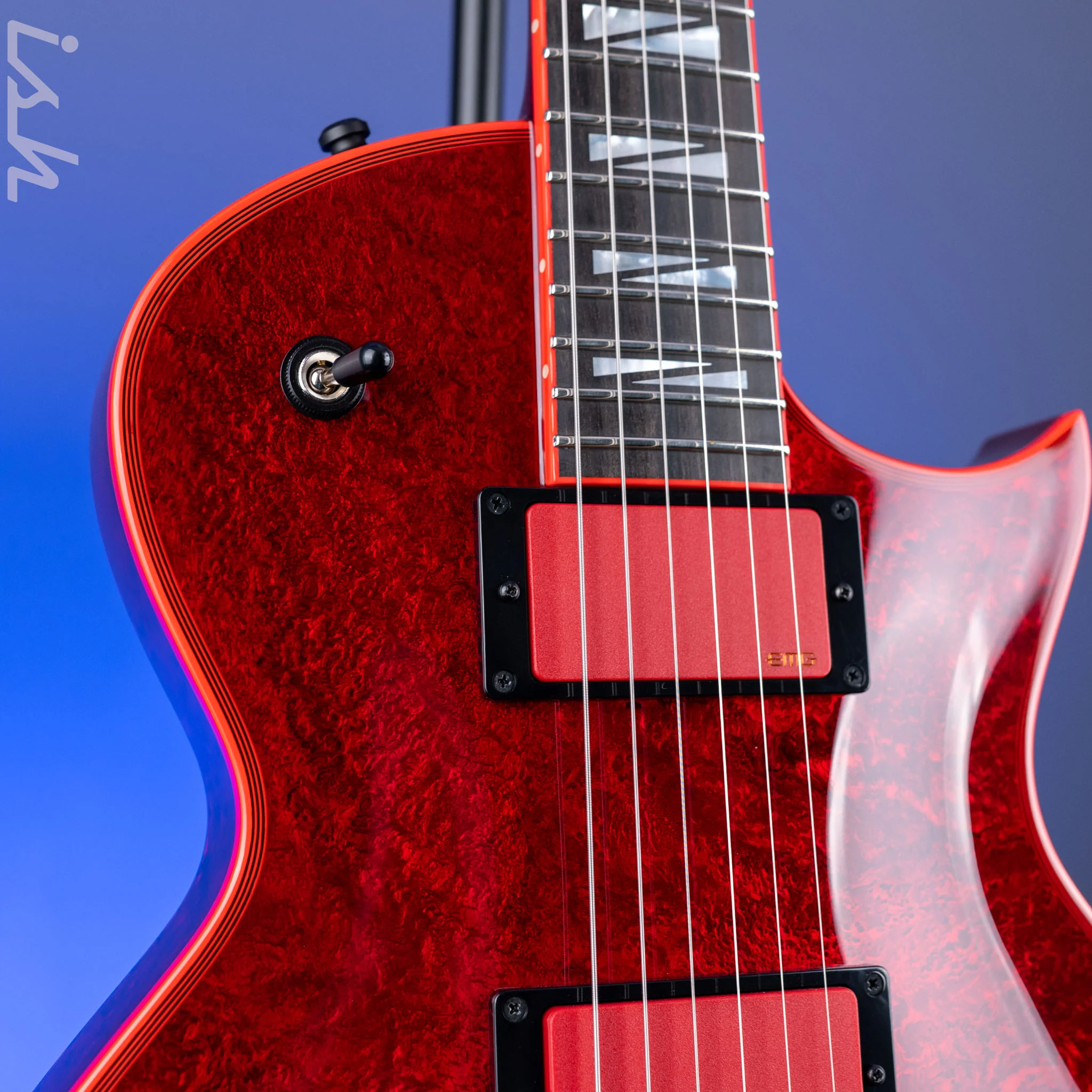 ESP Gary Holt Signature EC Electric Guitar Liquid Metal Lava Demo - Image 3
