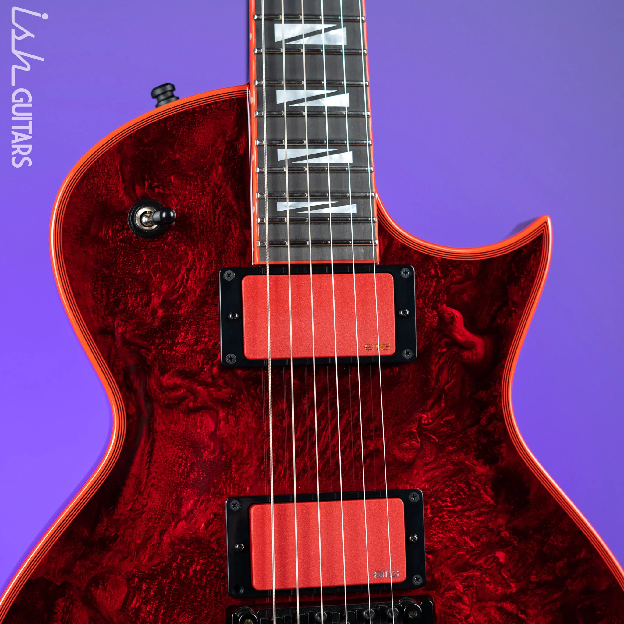 ESP Gary Holt Signature EC Electric Guitar Liquid Metal Lava - Image 3