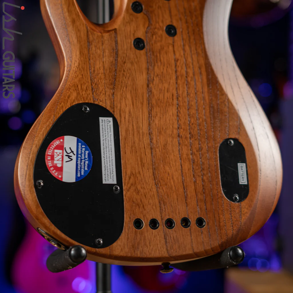 ESP LTD B-1005 5-String Bass Bocote Top Natural Satin Demo - Image 9
