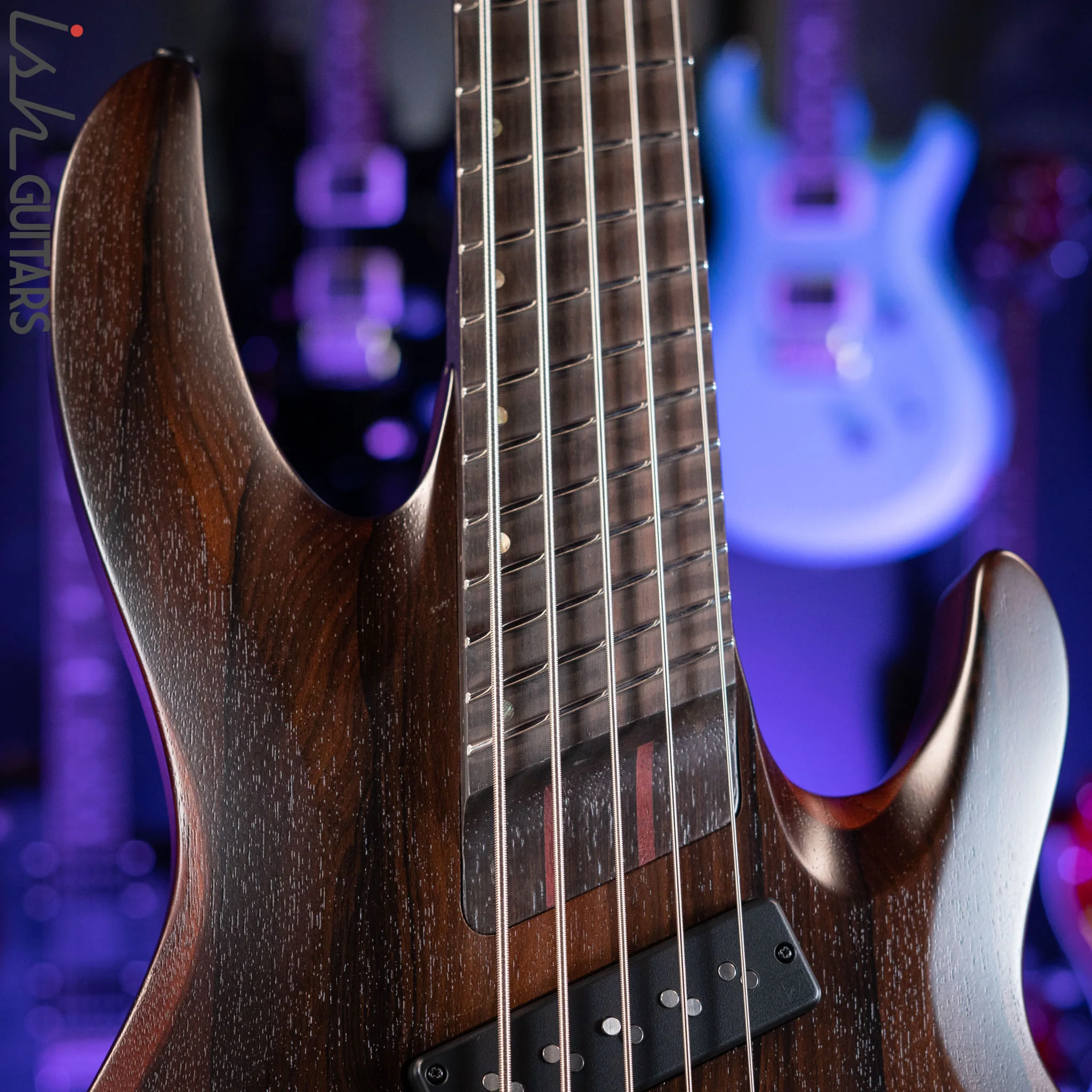 ESP LTD B1005MS Multi-Scale 5-String Bass Ziricote Top Natural Satin Demo - Image 3