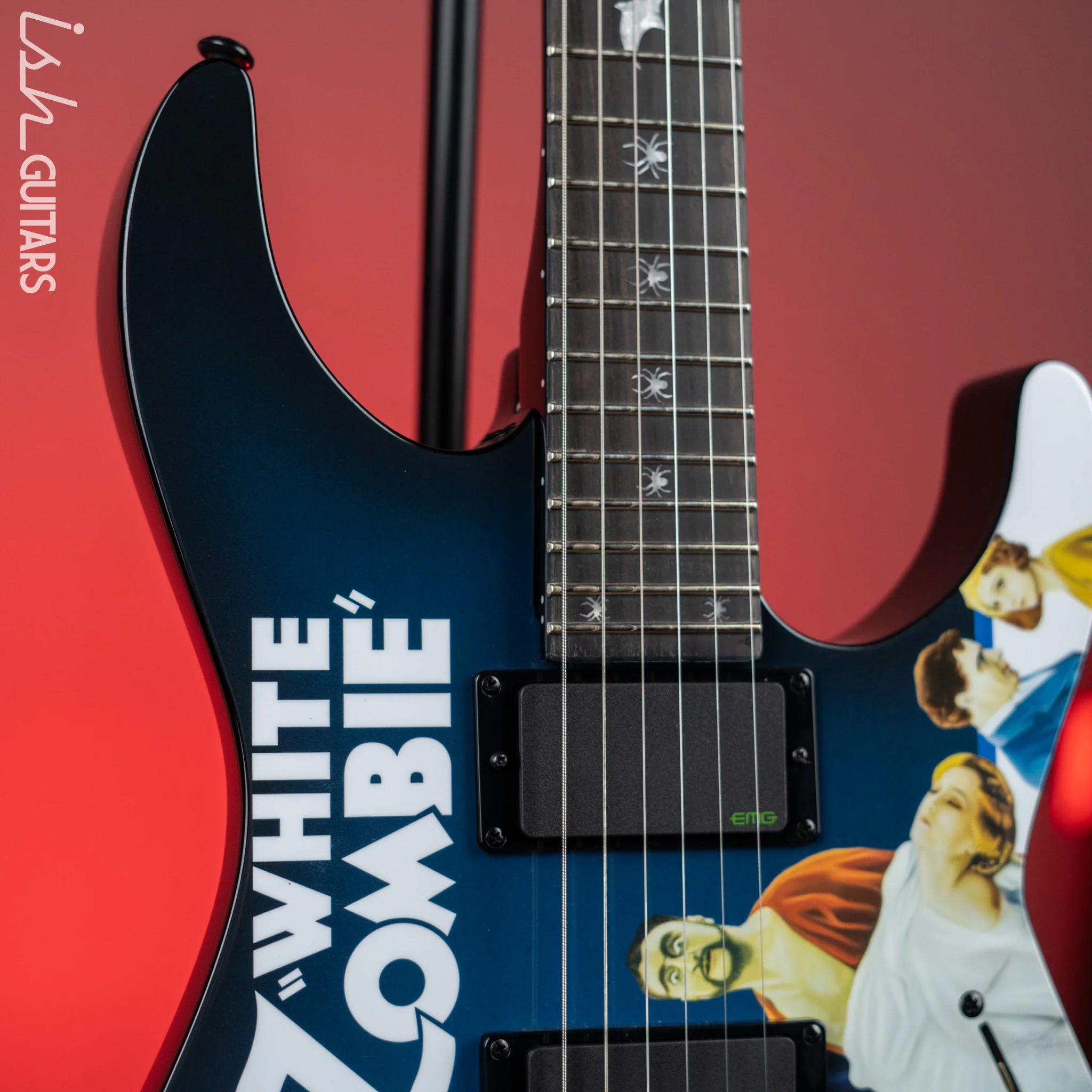 ESP LTD Kirk Hammett Signature KH-WZ White Zombie Electric Guitar - Image 3