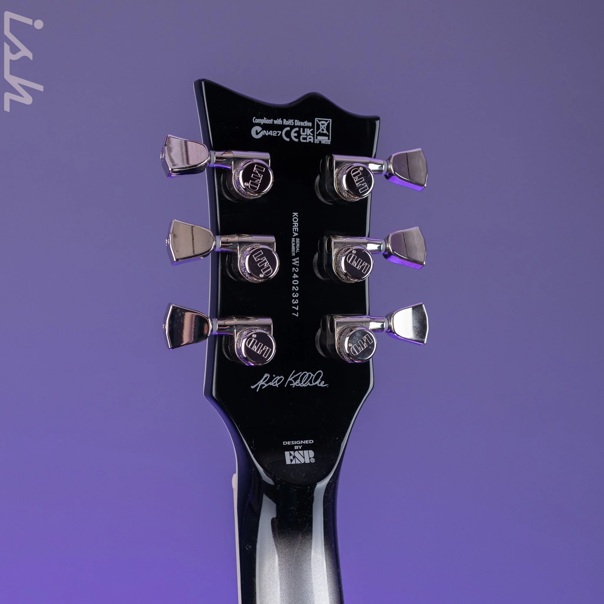 ESP LTD Royal Shiva Bill Kelliher Signature Silver Sunburst - Image 10