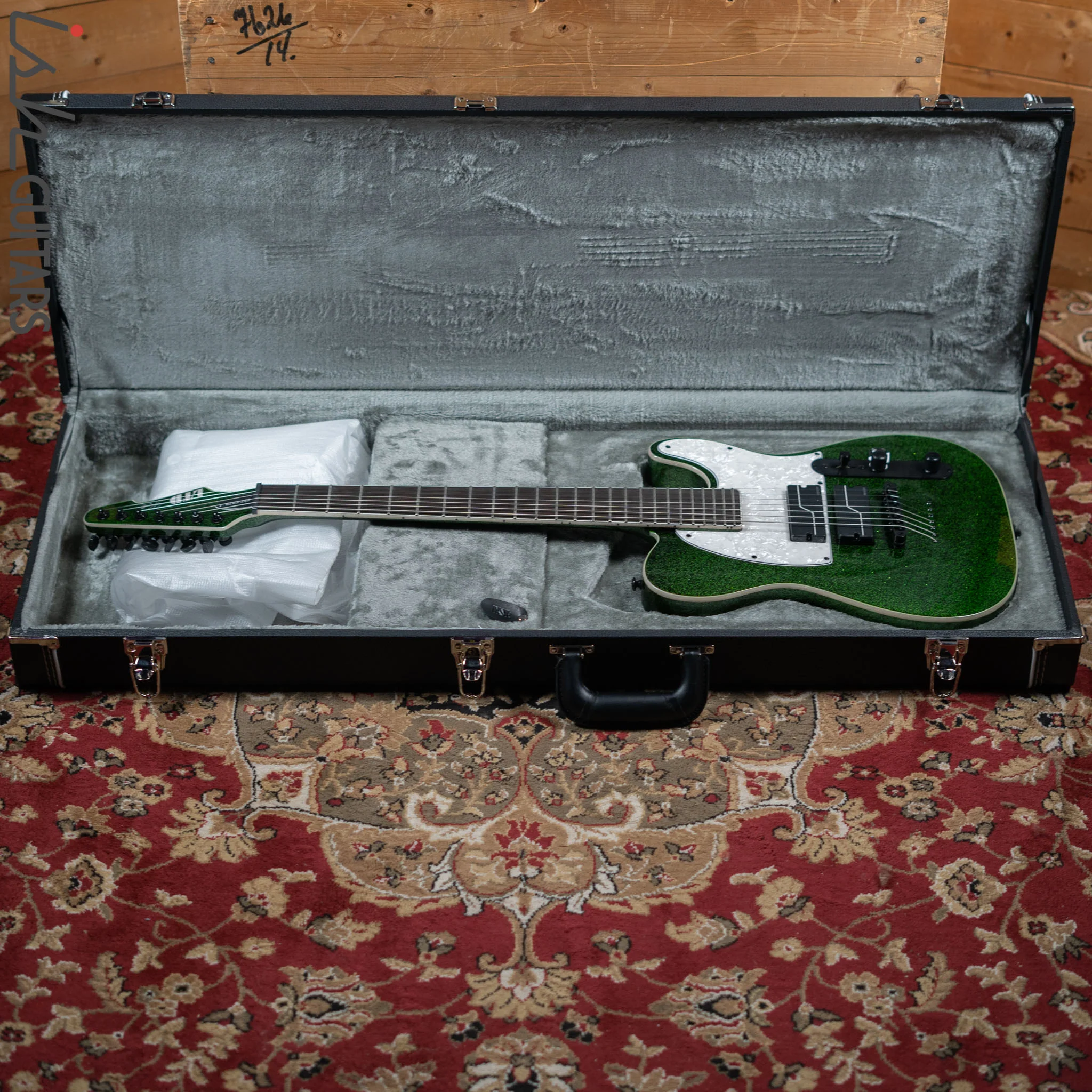 ESP LTD SCT-607 Baritone Green Sparkle Store Demo - Image 13