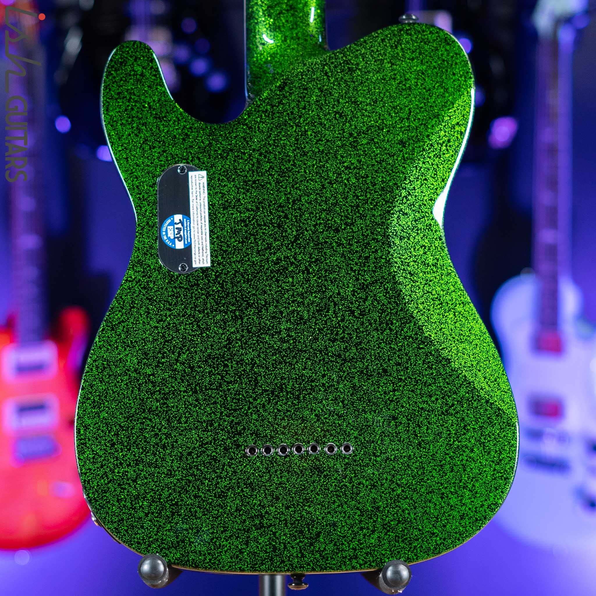 ESP LTD SCT-607 Baritone Green Sparkle Store Demo - Image 8