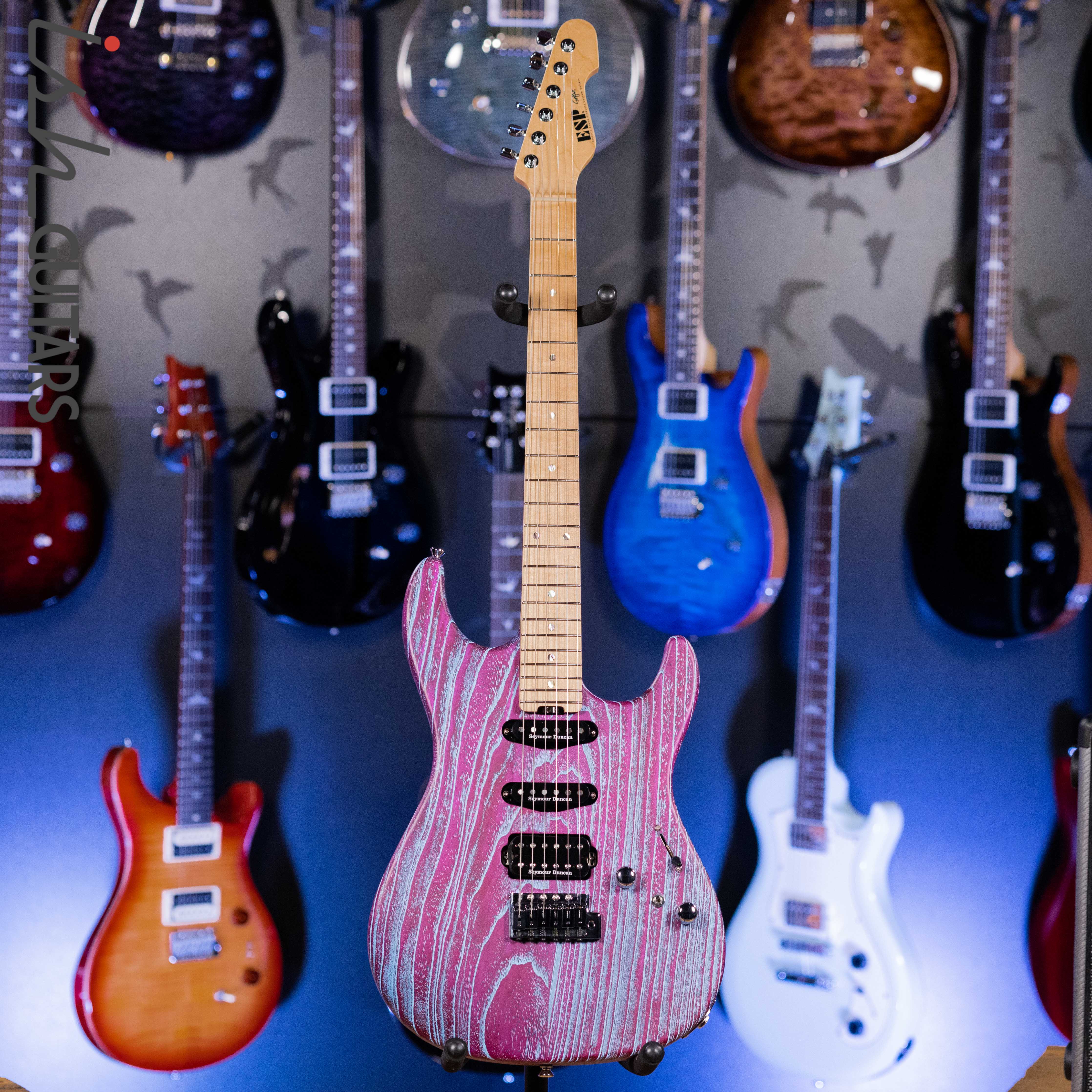 ESP Original Snapper AS-BR Driftwood Indigo Purple with Blue Filler - Image 2