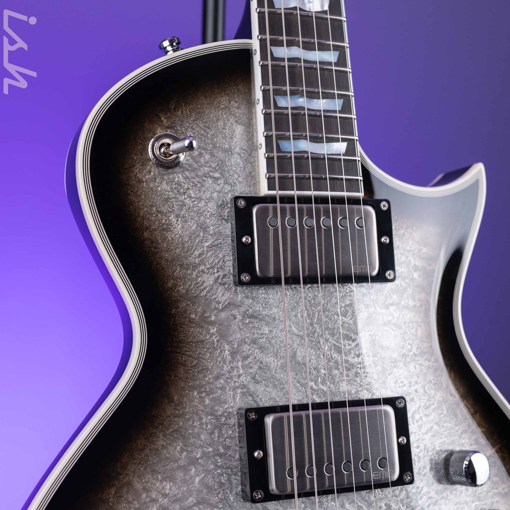 ESP Eclipse Custom Silver Liquid Metal Burst - Image 3
