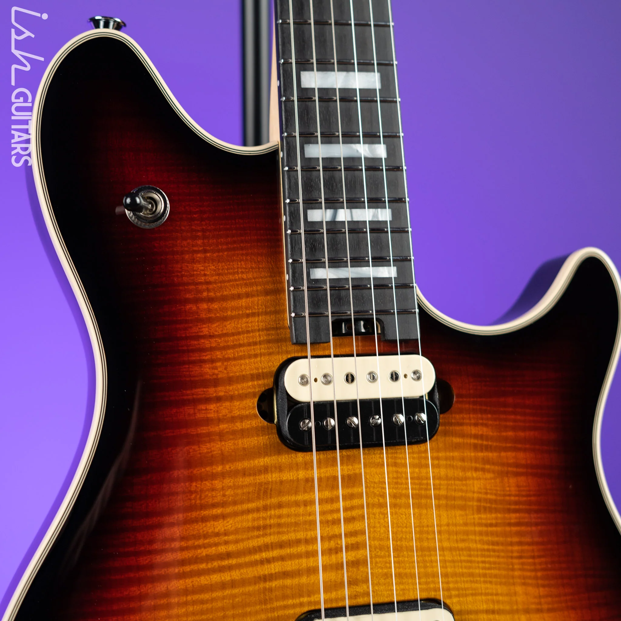 EVH Wolfgang USA 5A Flame Top 3-Tone Burst - Image 3