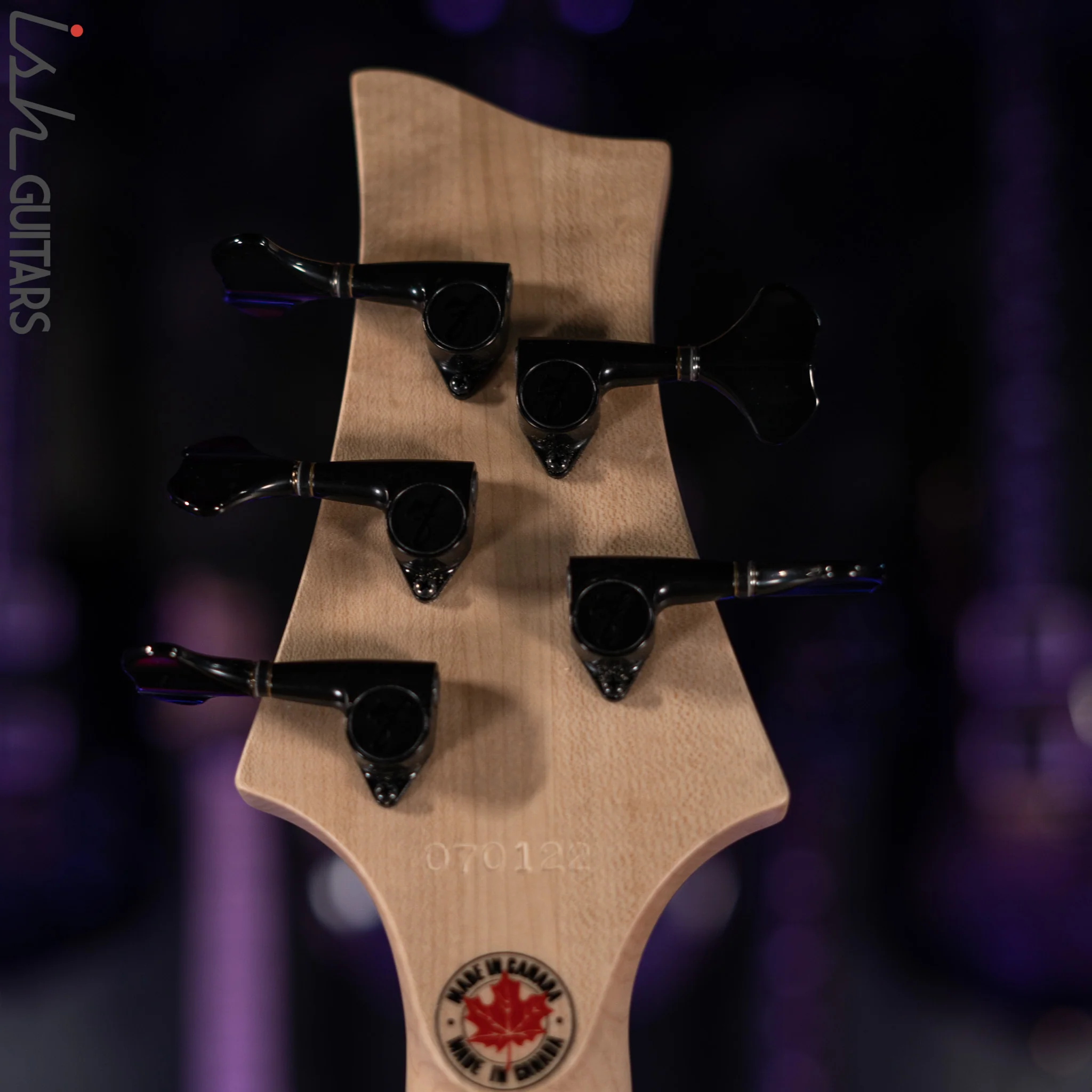 F Bass BN5 5-String Bass Black and White Ceruse - Image 11