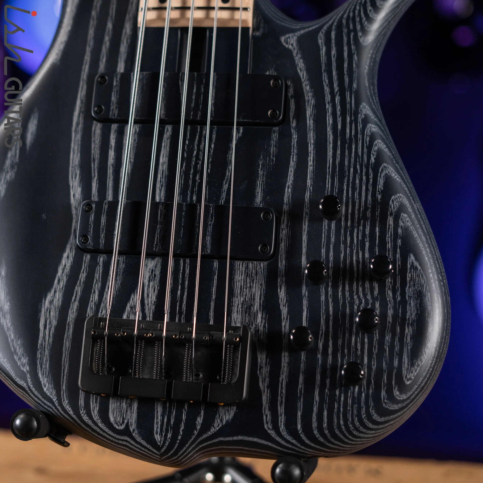 F Bass BN5 5-String Bass Black and White Ceruse - Image 7