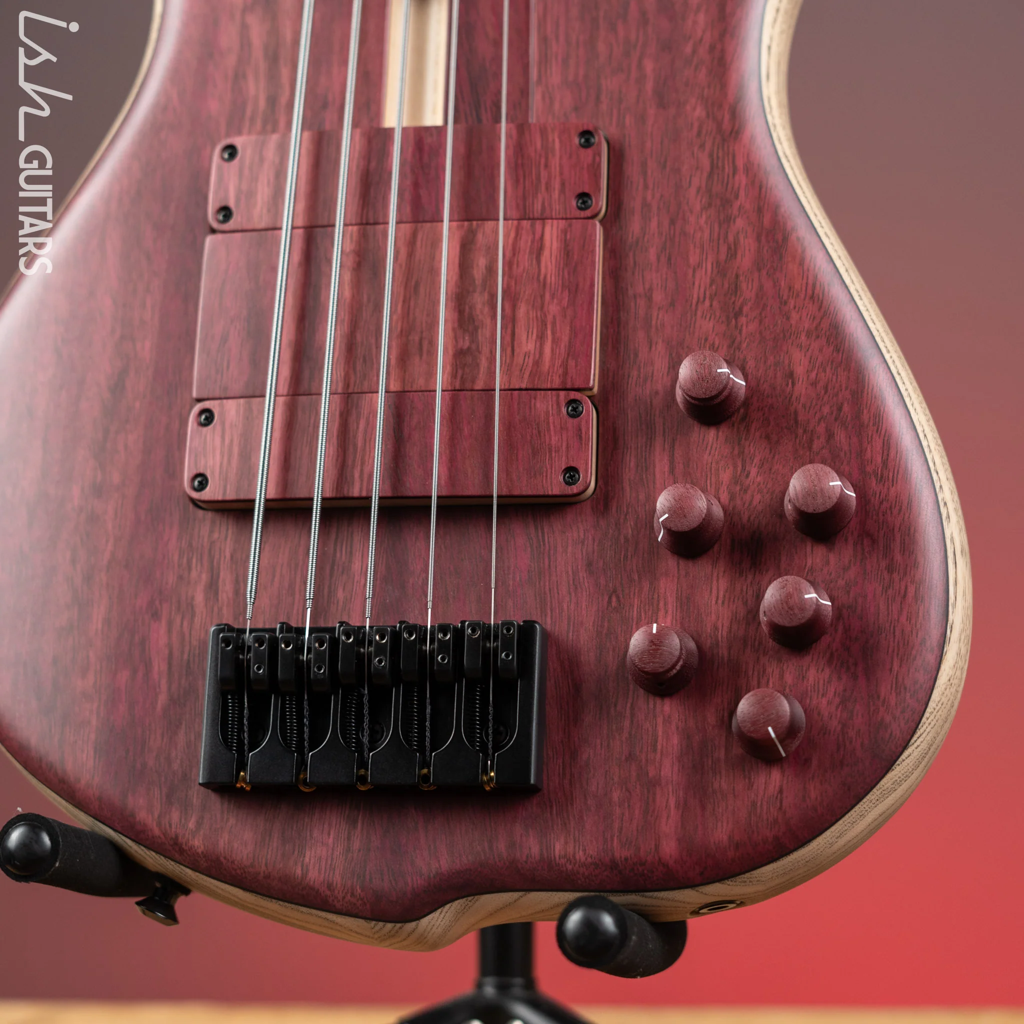 F Bass BN5 5-String Bass Natural Purpleheart - Image 4