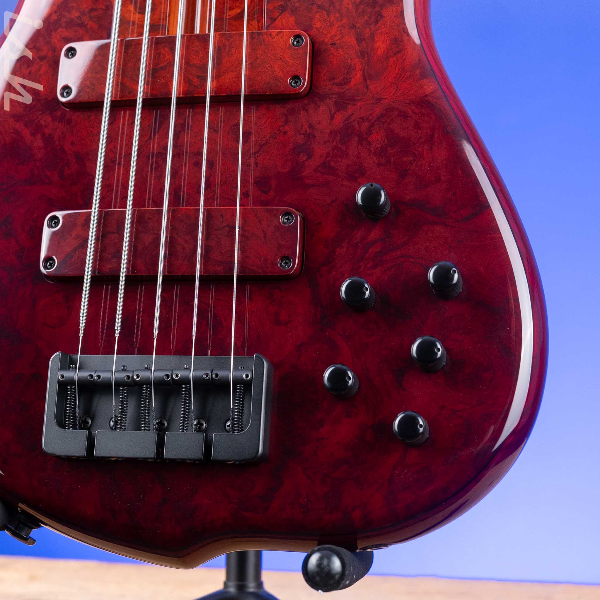 F Bass BN5 Burled Maple Dark Auburn Fade - Image 4