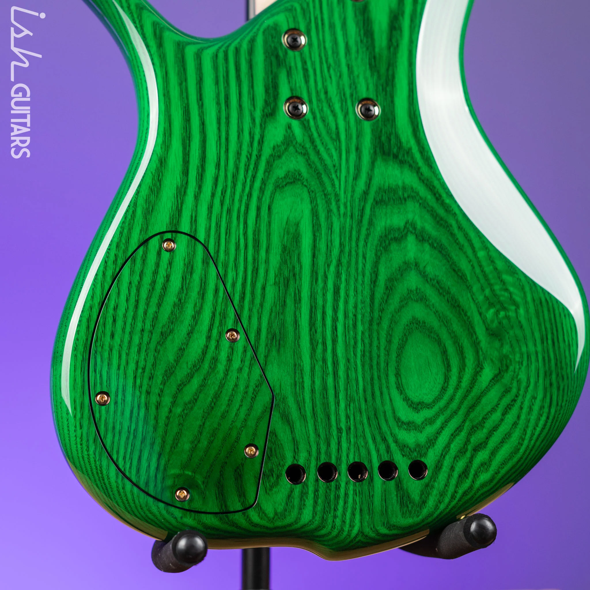 F Bass Deluxe BN5 5-String Bass Transparent Green - Image 10