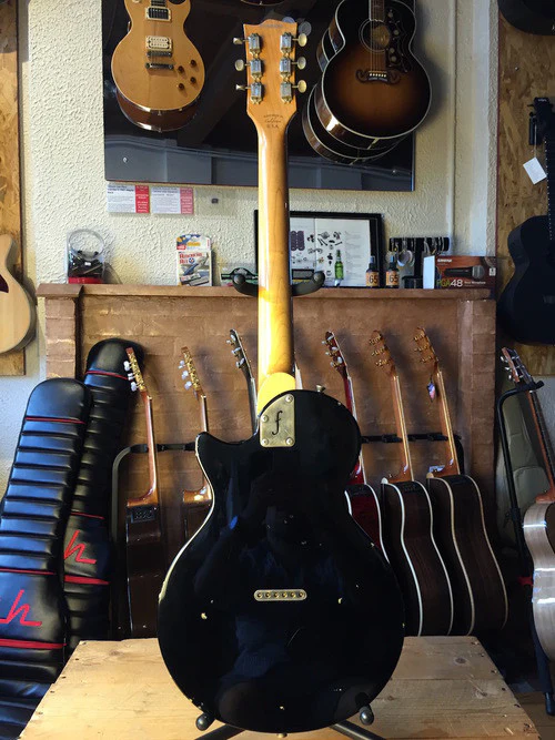 Fano Standard SP6 Bull Black Les Paul Jr Style USA Made Lightly Aged w Free Gig Bag - Image 8