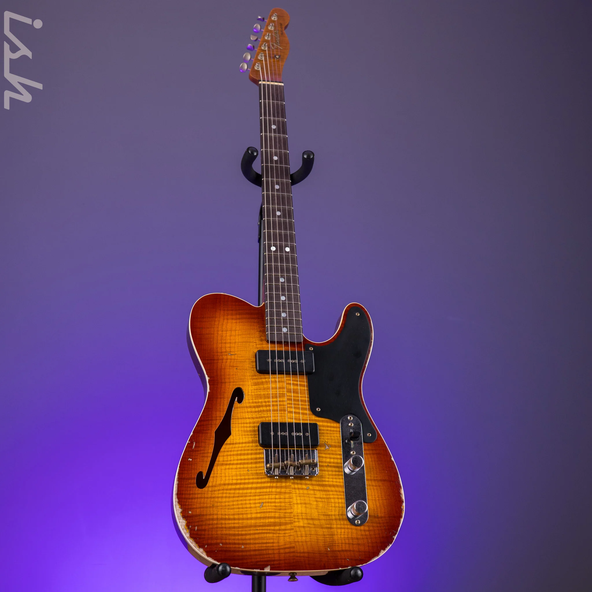 Fender Custom Shop Artisan Dual P90 Tele Relic Aged Tobacco Sunburst - Image 2