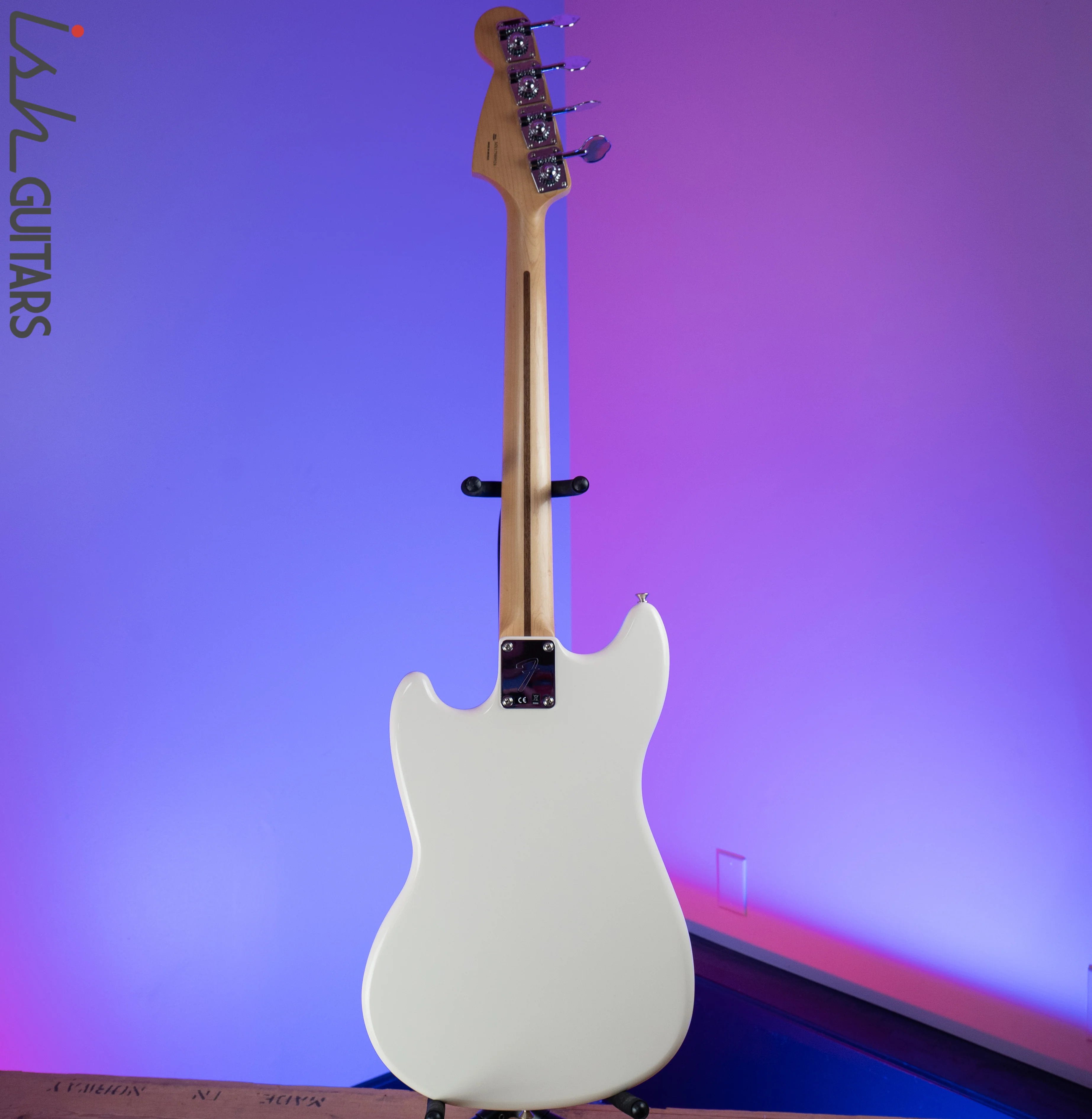 Fender Mustang 4 String PJ Bass Olympic White - Image 6