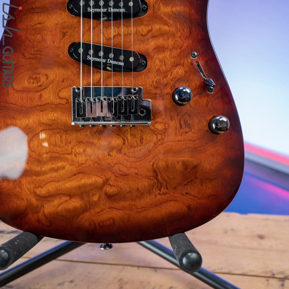 Fender Showmaster Quilt Bubinga Top SSS - Image 4